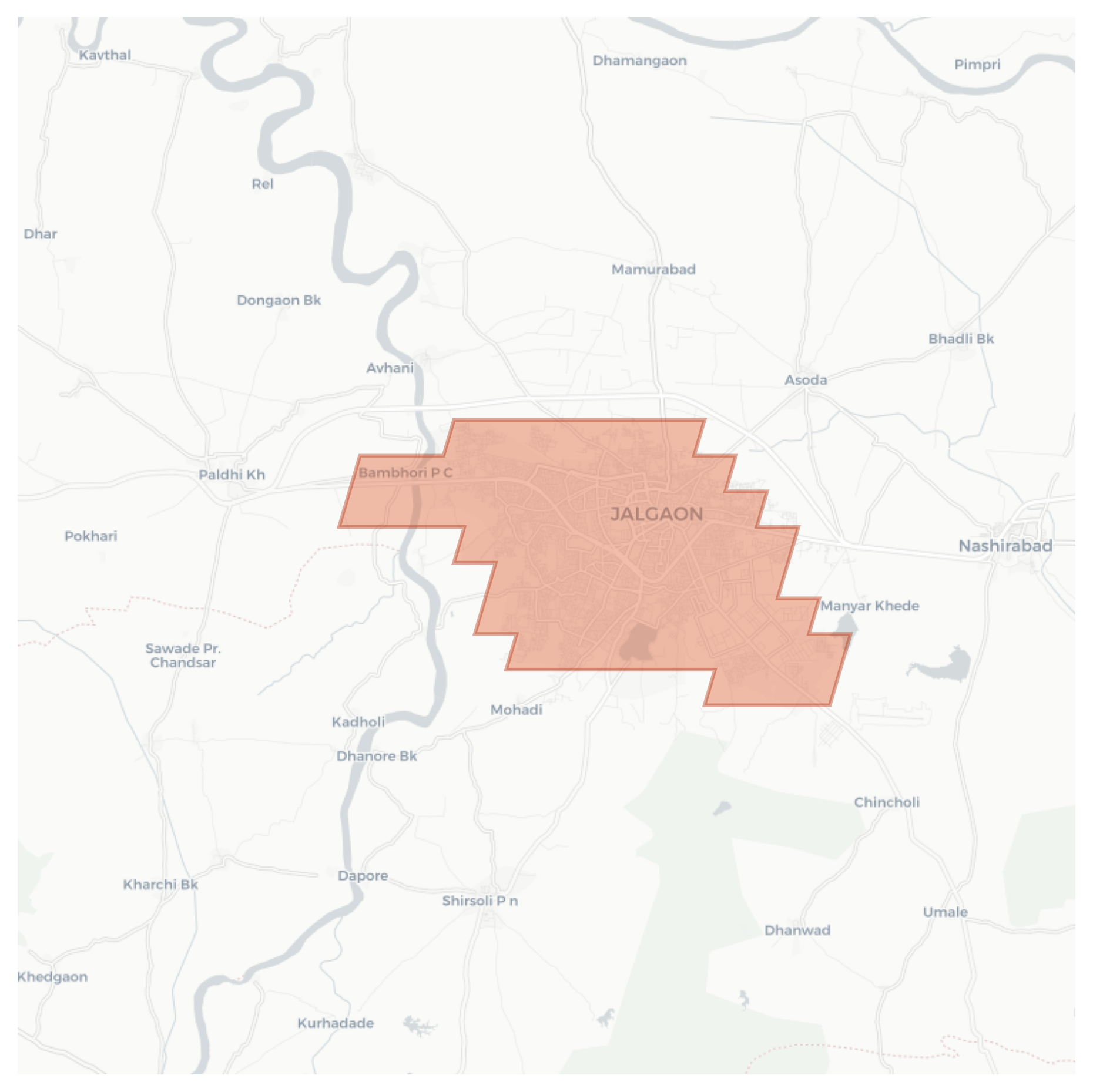 Jalgaon geographic map