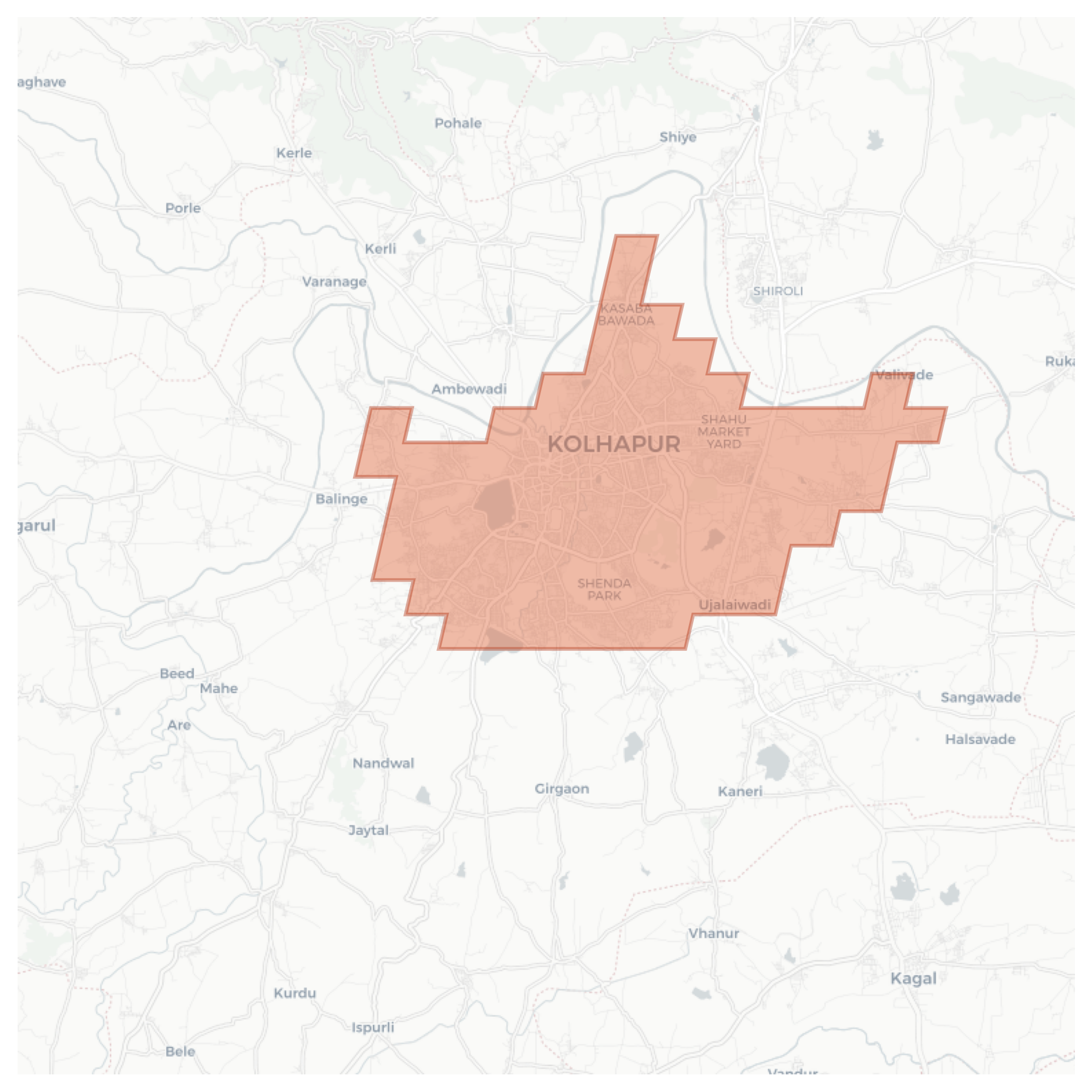 Kolhapur geographic map