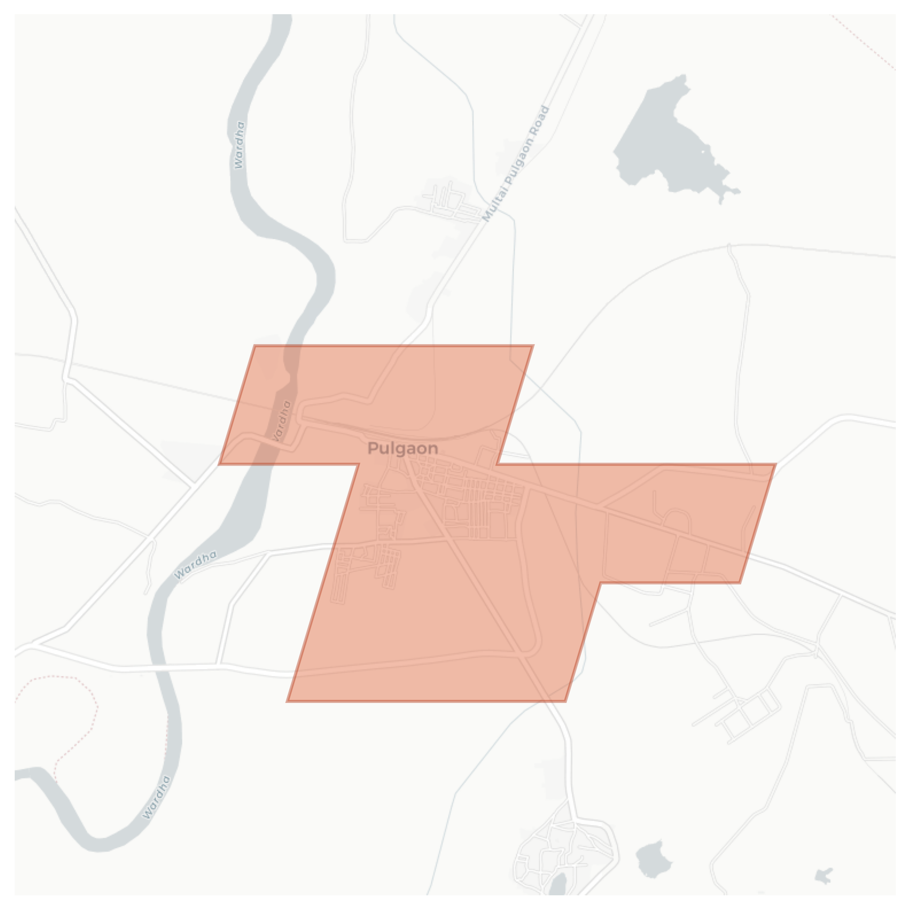 Pulgaon geographic map