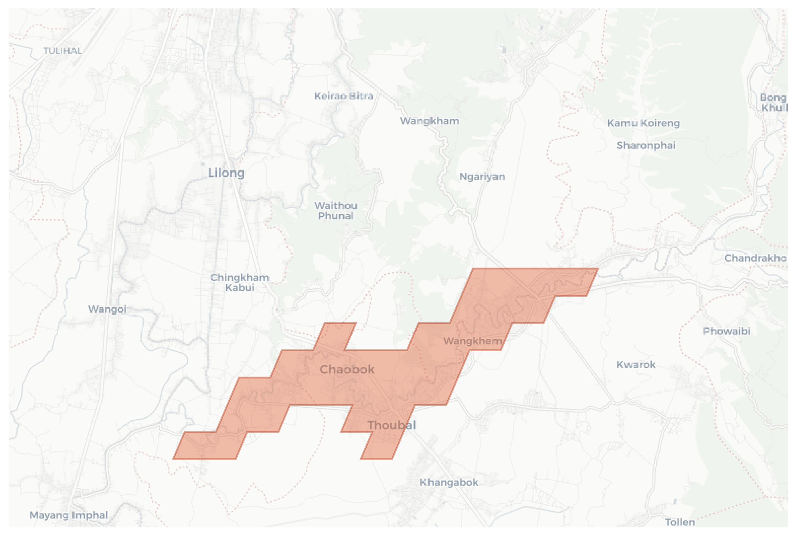 Thoubal geographic map