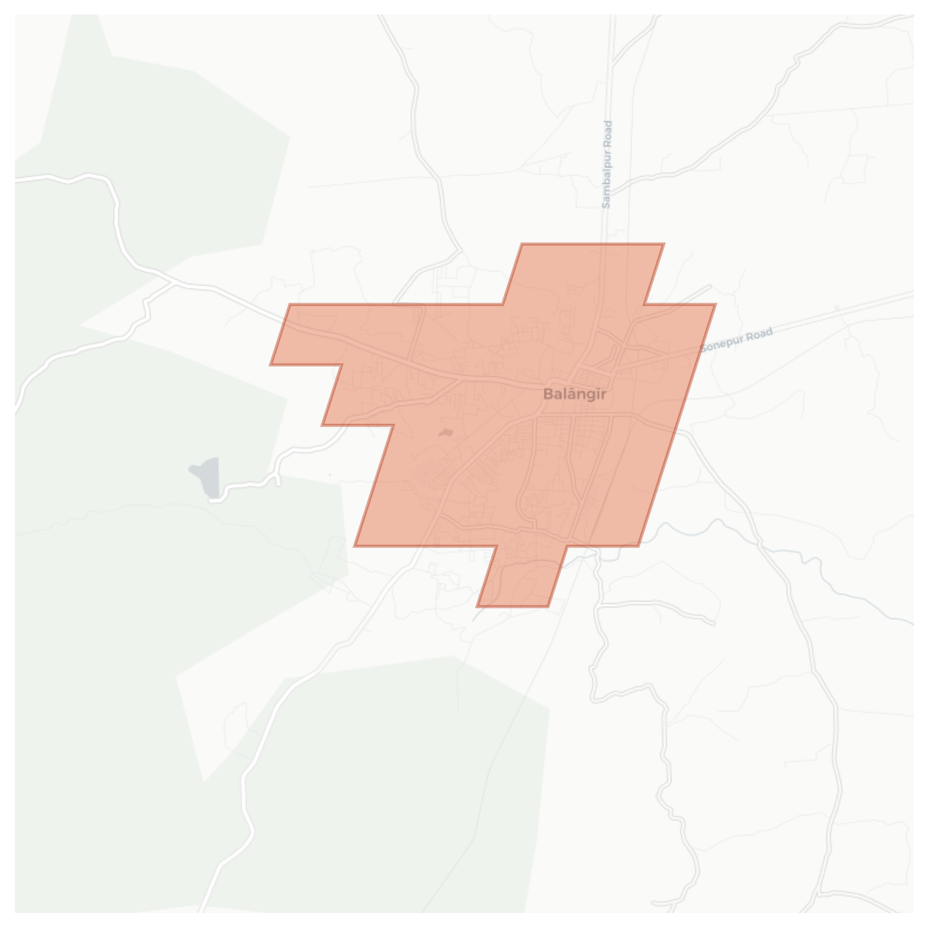 Balangir geographic map