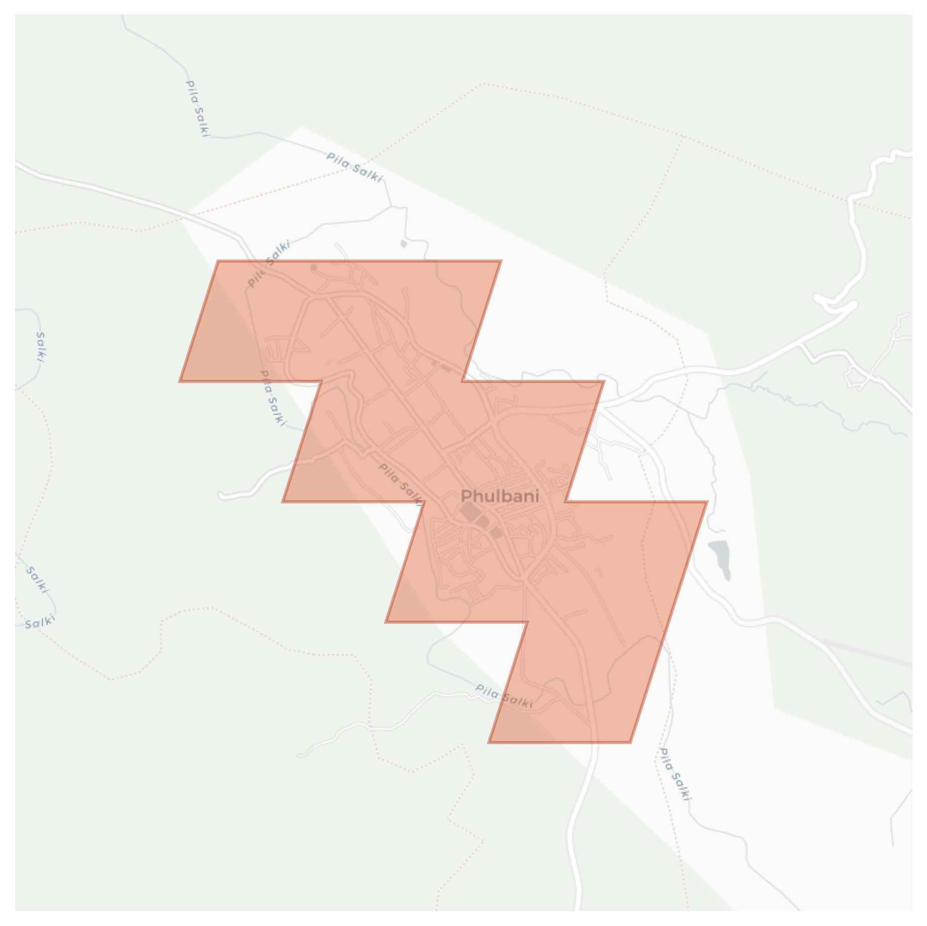 Phulbani geographic map