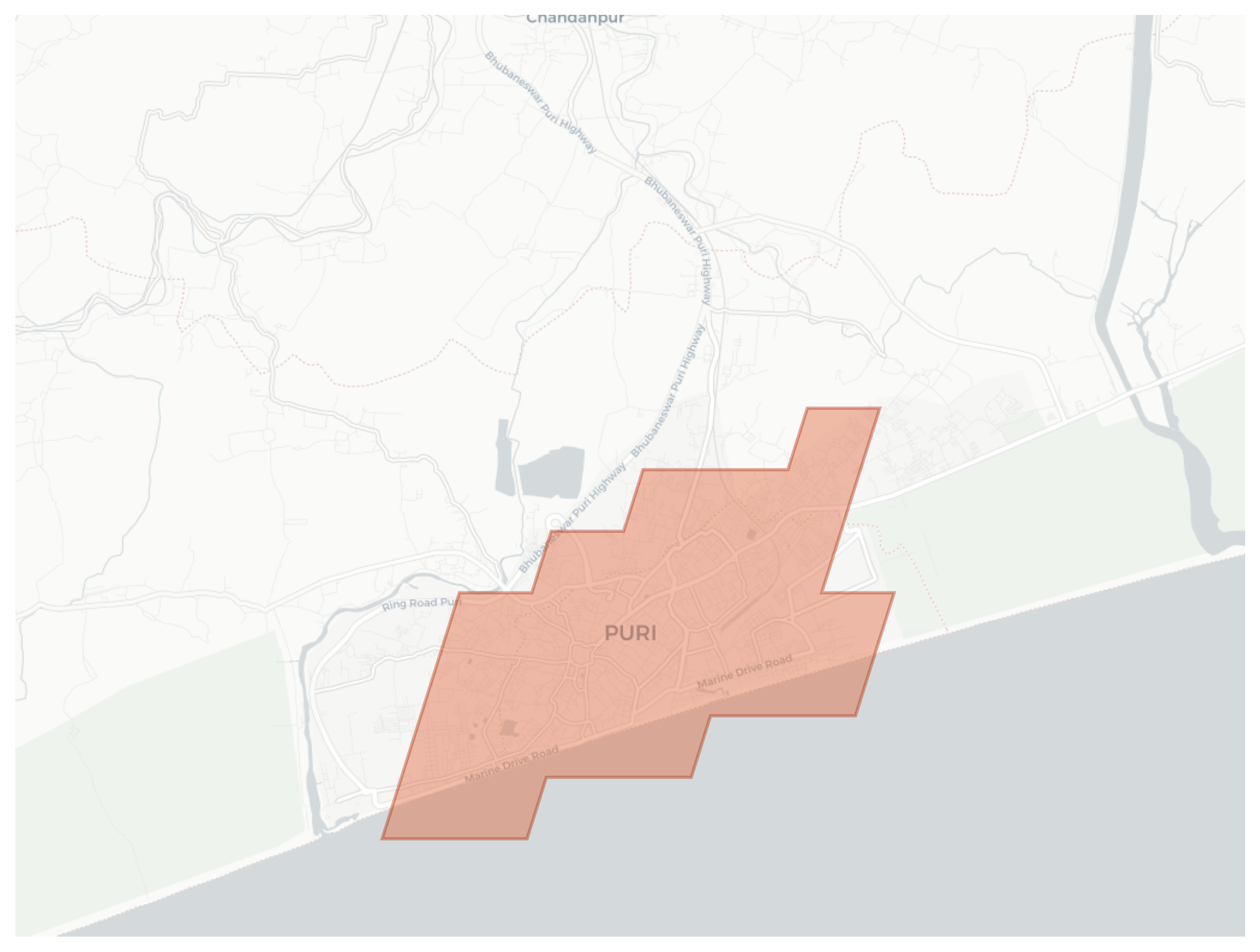 Puri geographic map