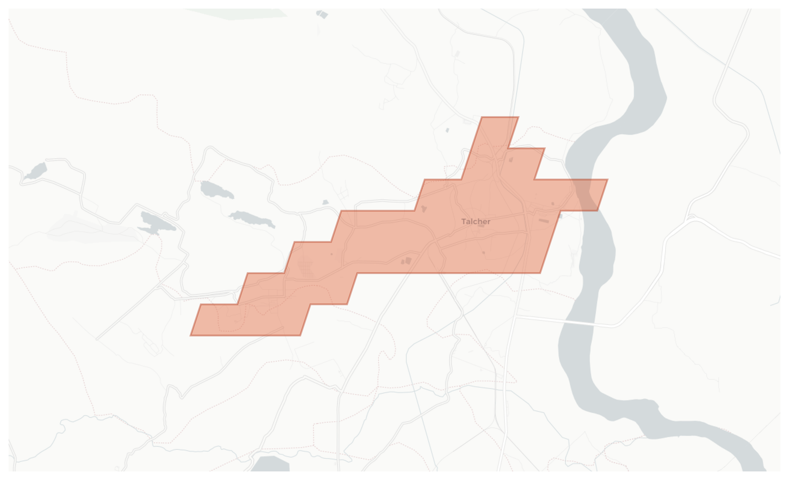 Talcher geographic map