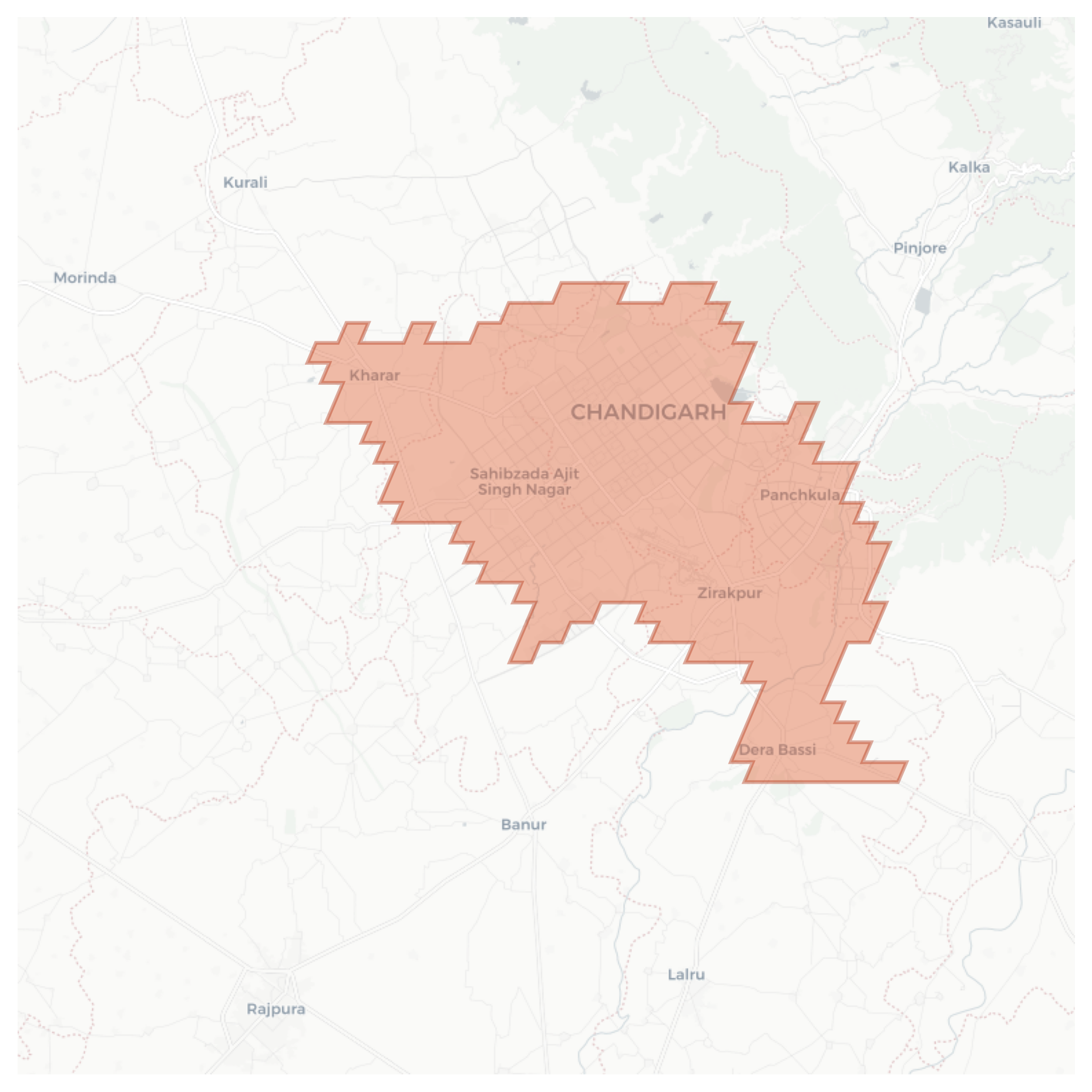 Chandigarh geographic map