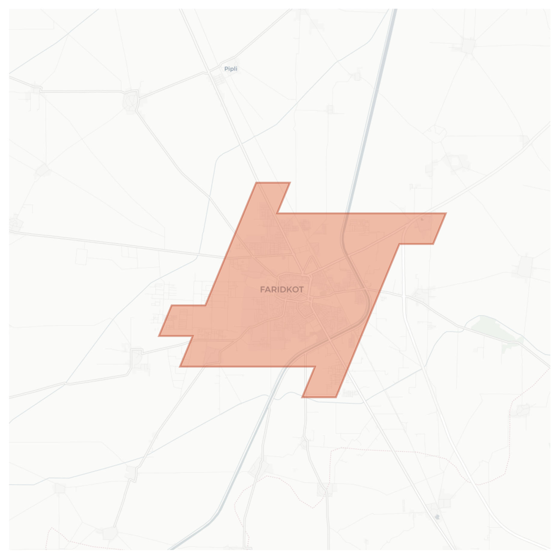 Faridkot geographic map