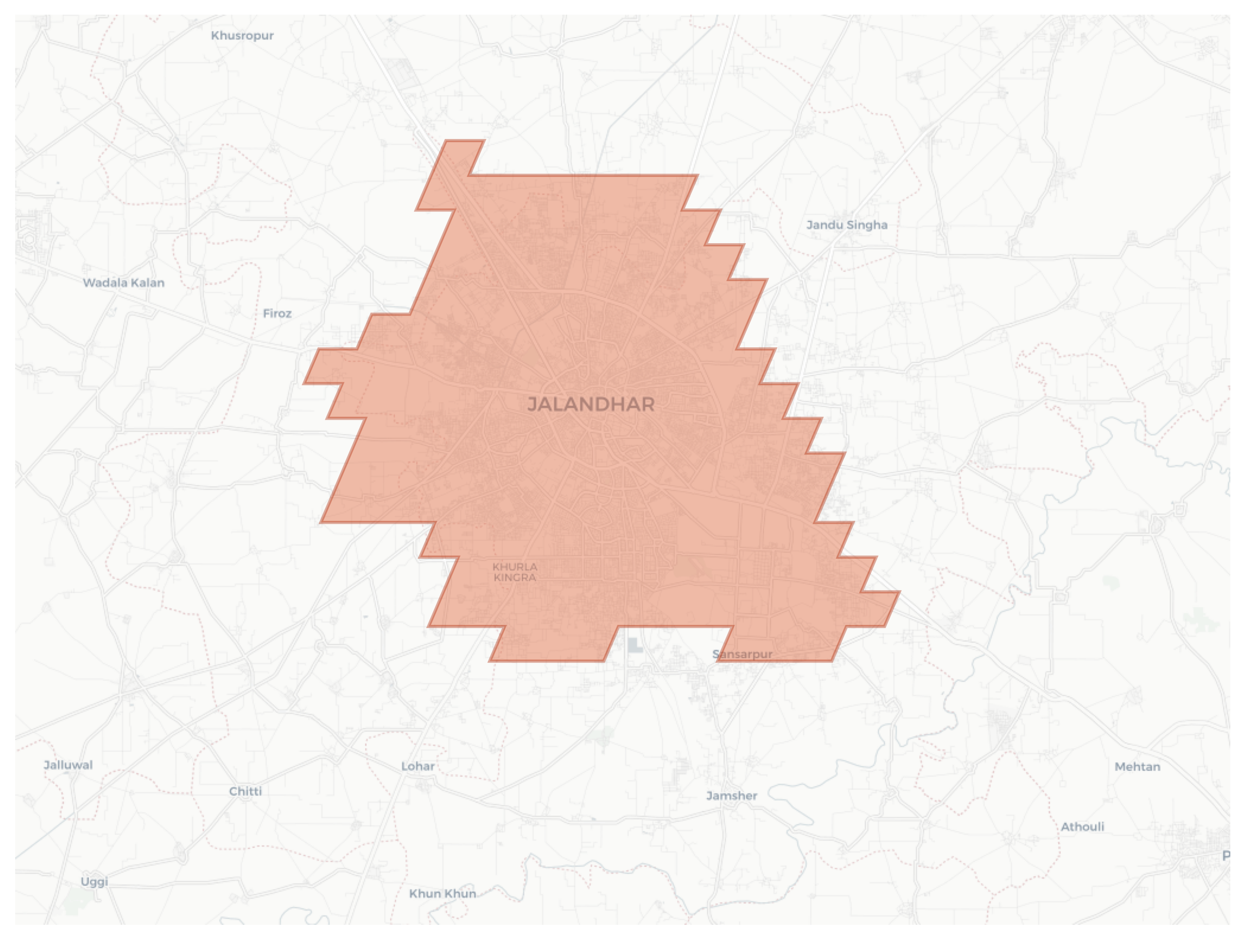 Jalandhar geographic map