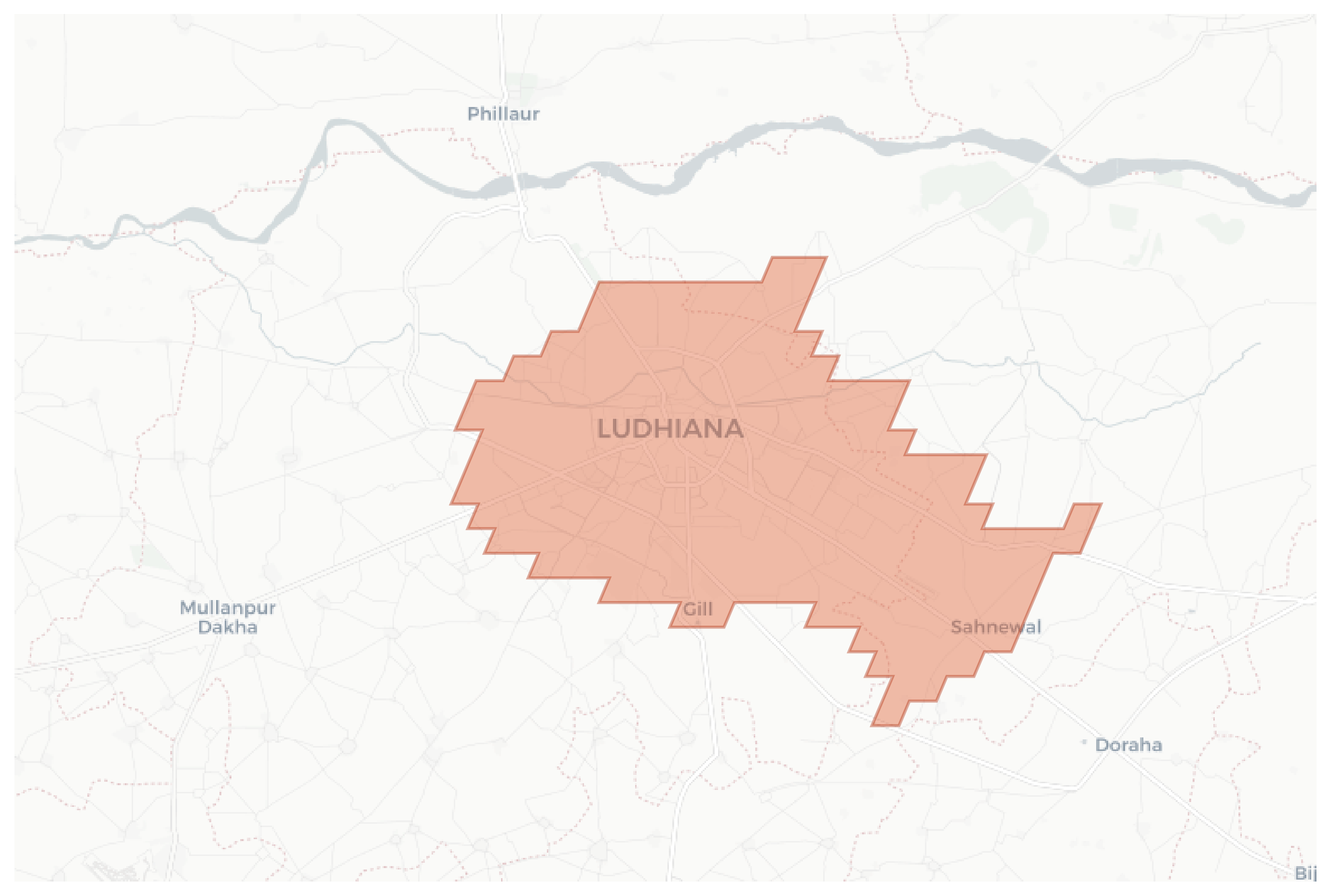Ludhiana geographic map