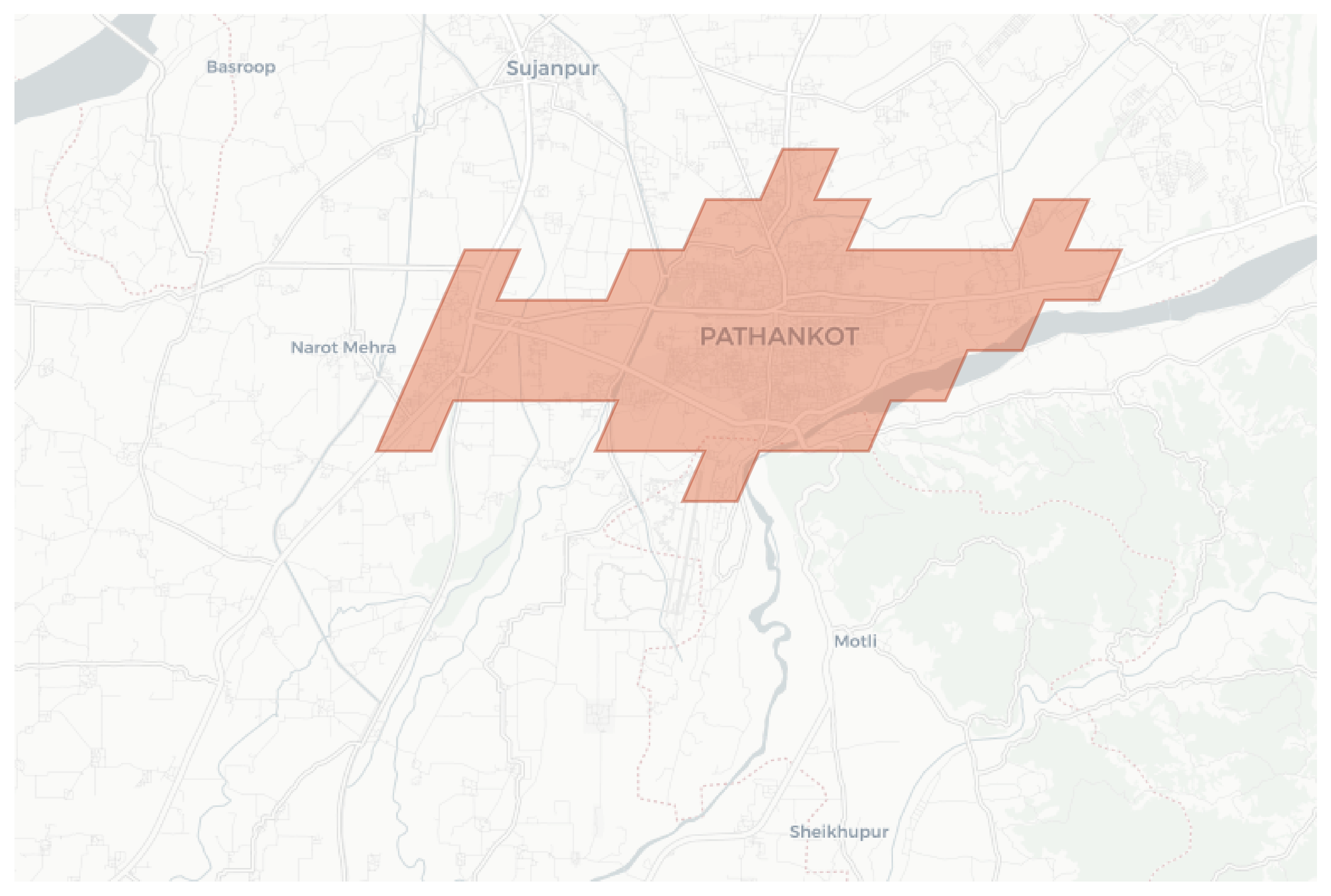 Pathankot geographic map