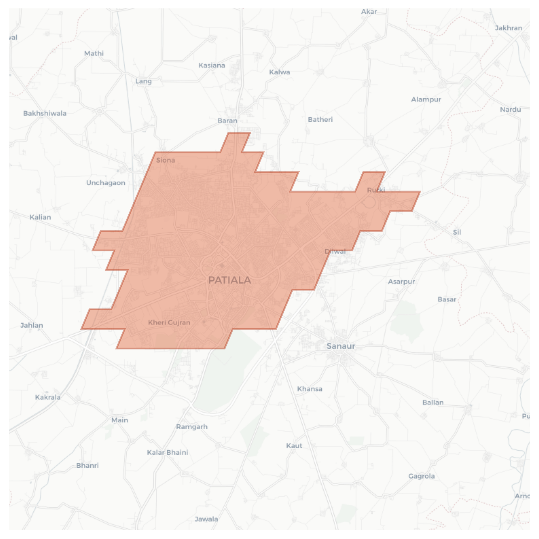 Patiala geographic map