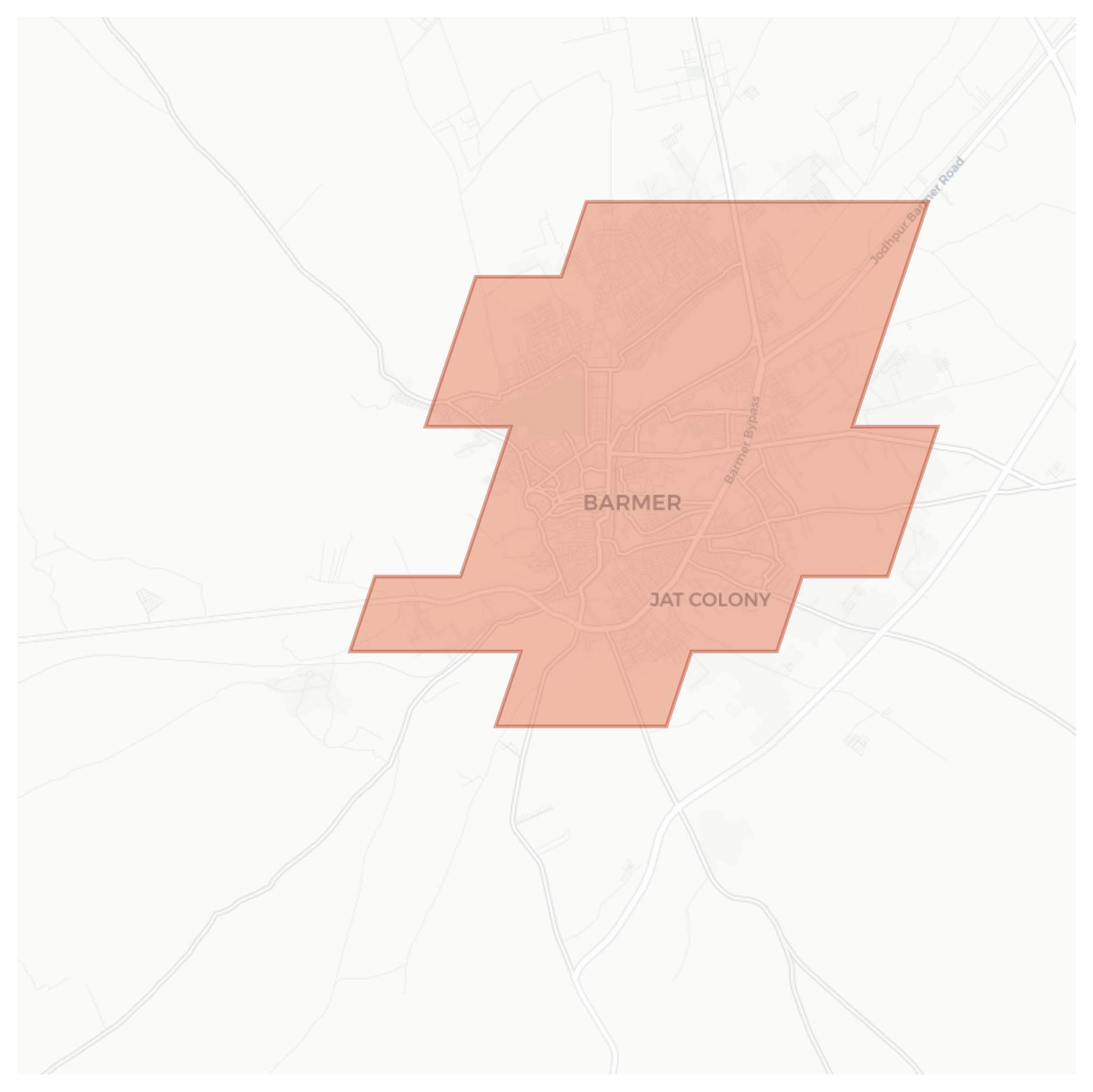 Barmer geographic map