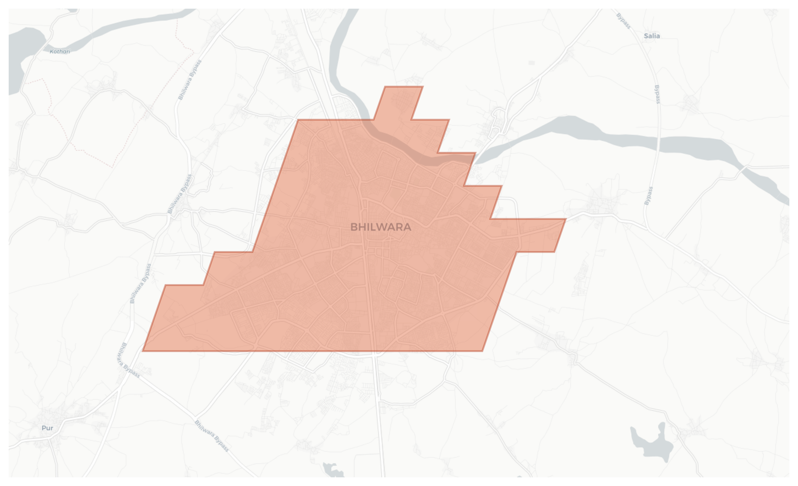 Bhilwara geographic map