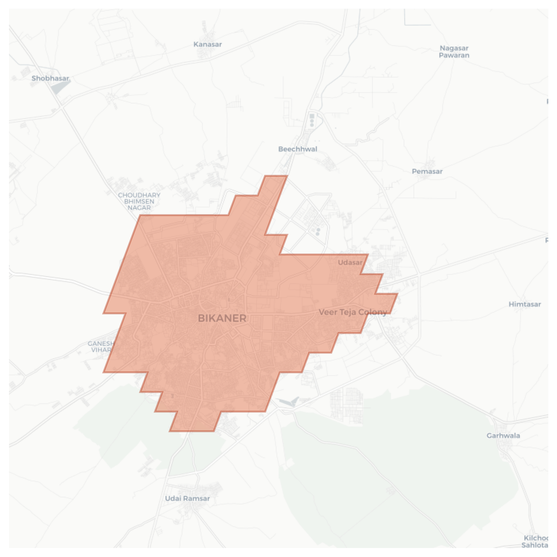 Bikaner geographic map