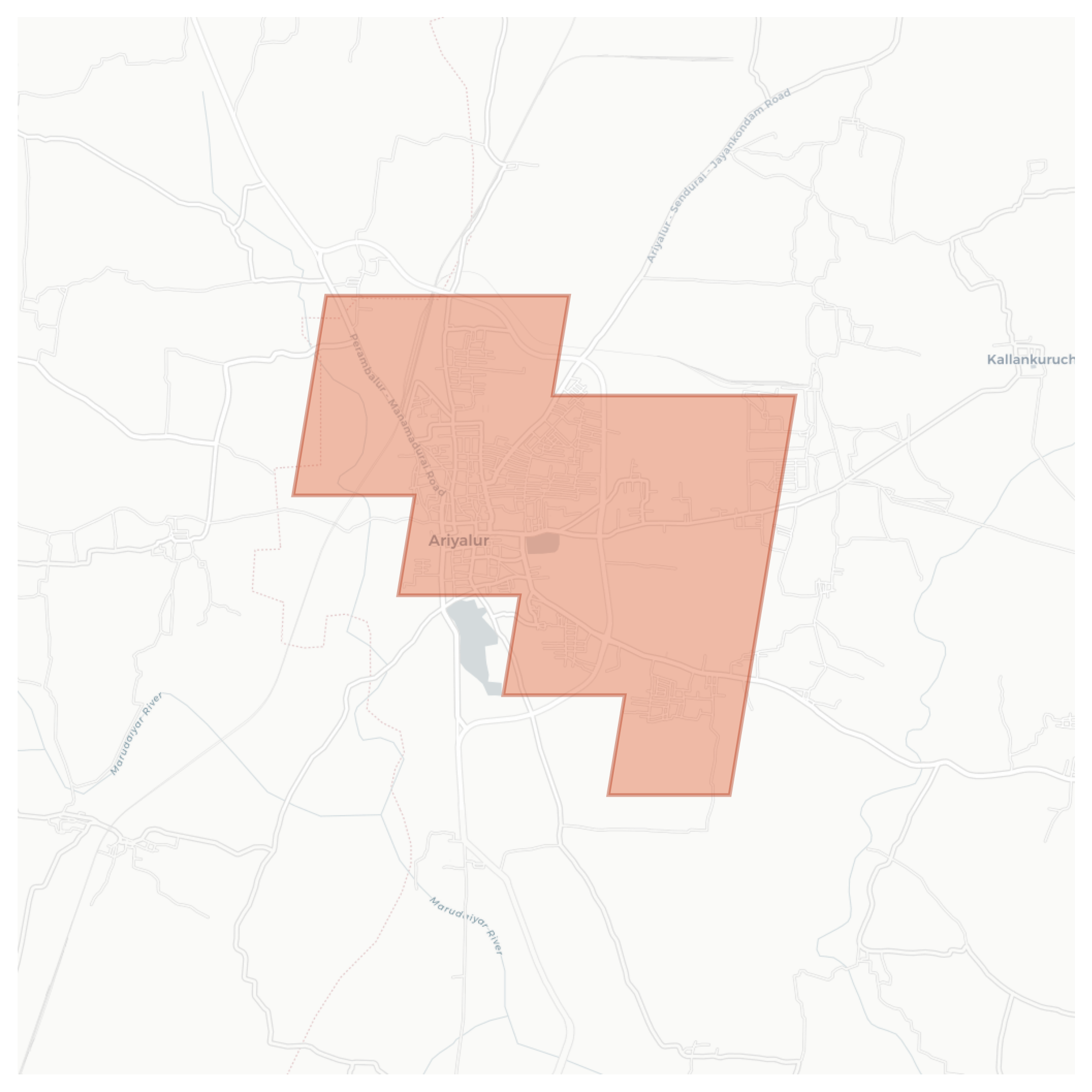 Ariyalur geographic map