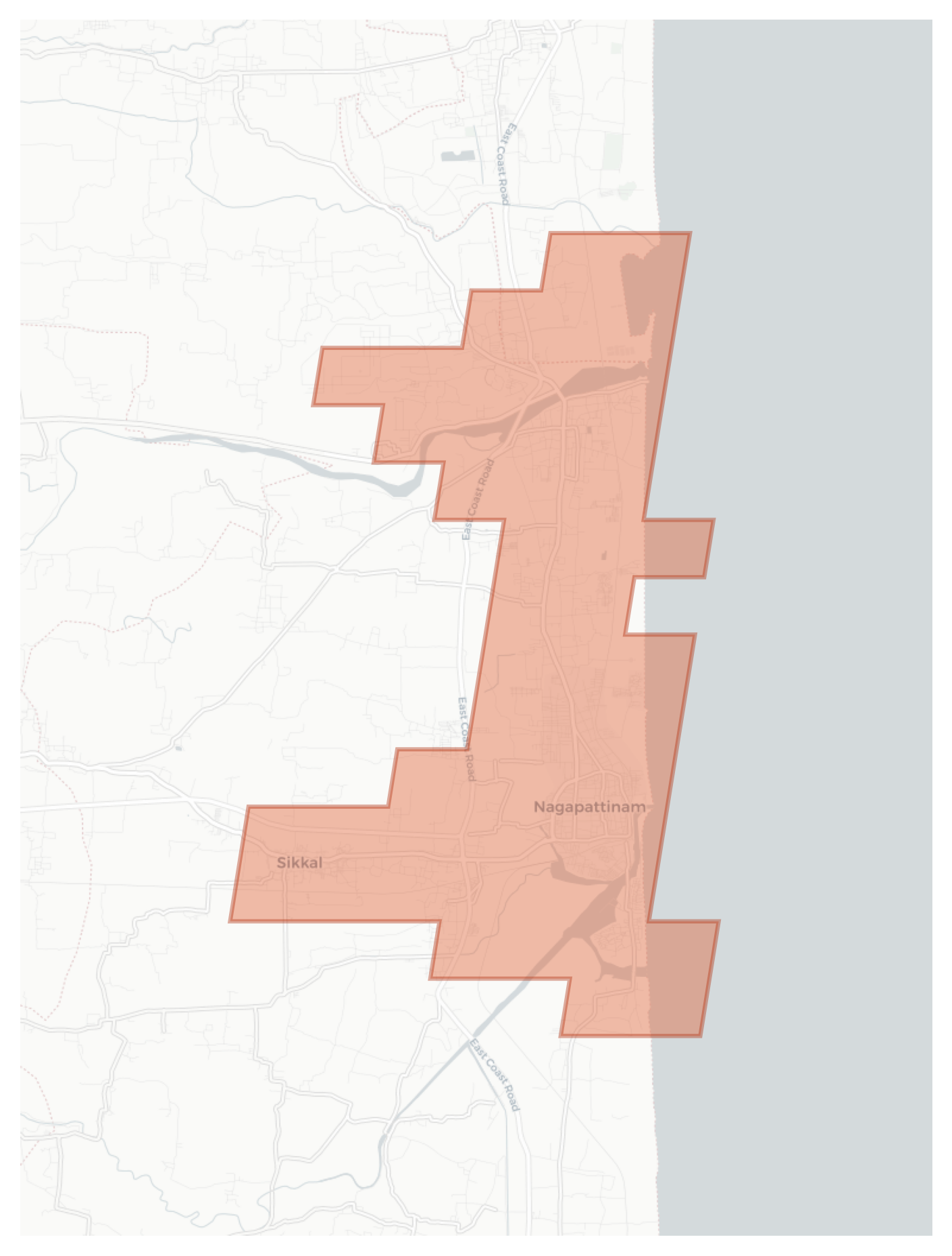 Nagapattinam geographic map