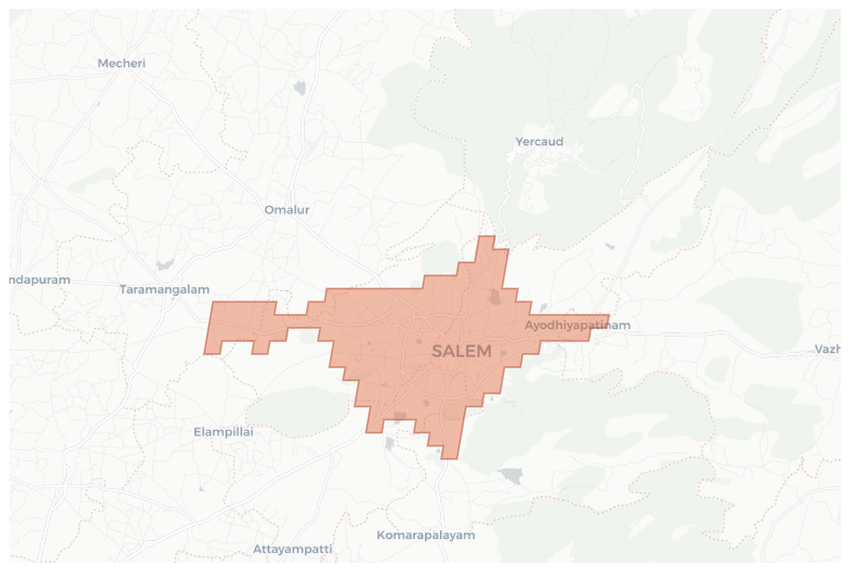 Salem geographic map