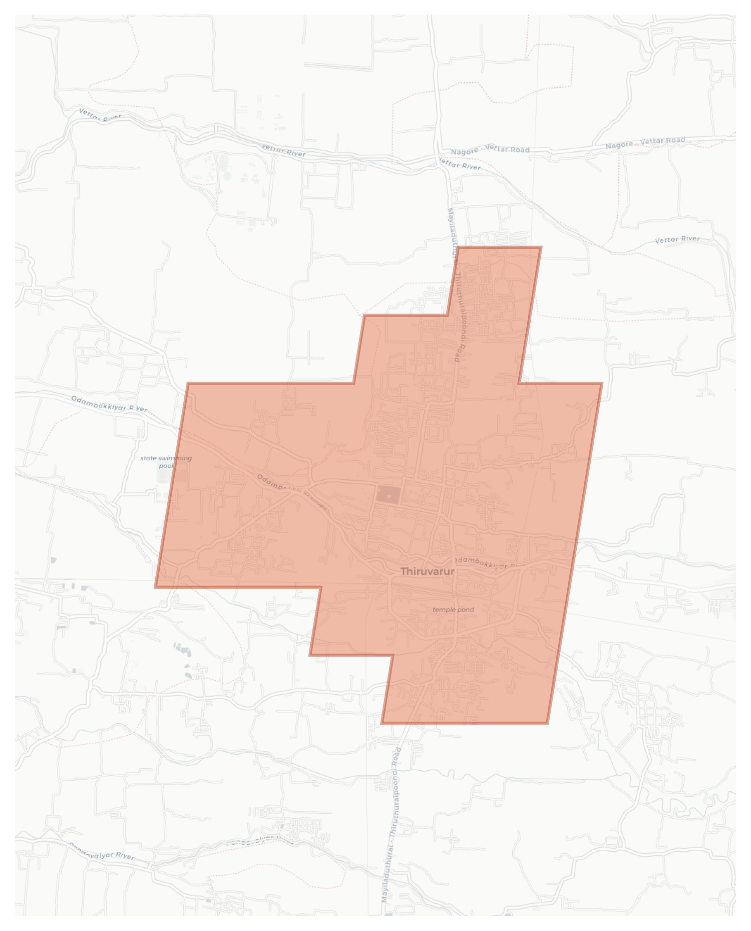 Thiruvarur geographic map