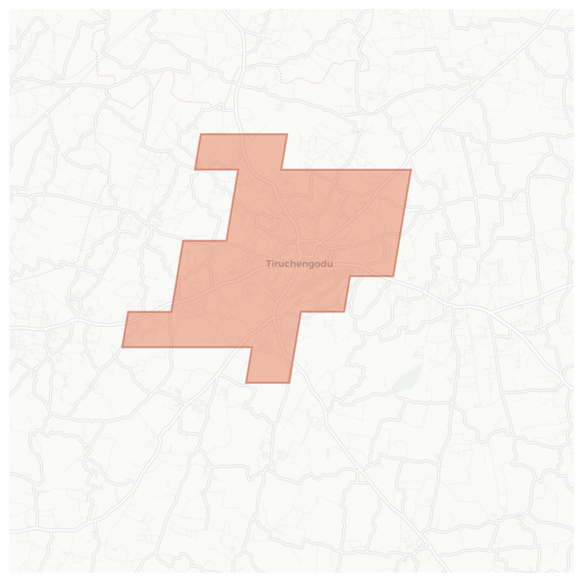 Tiruchengodu geographic map
