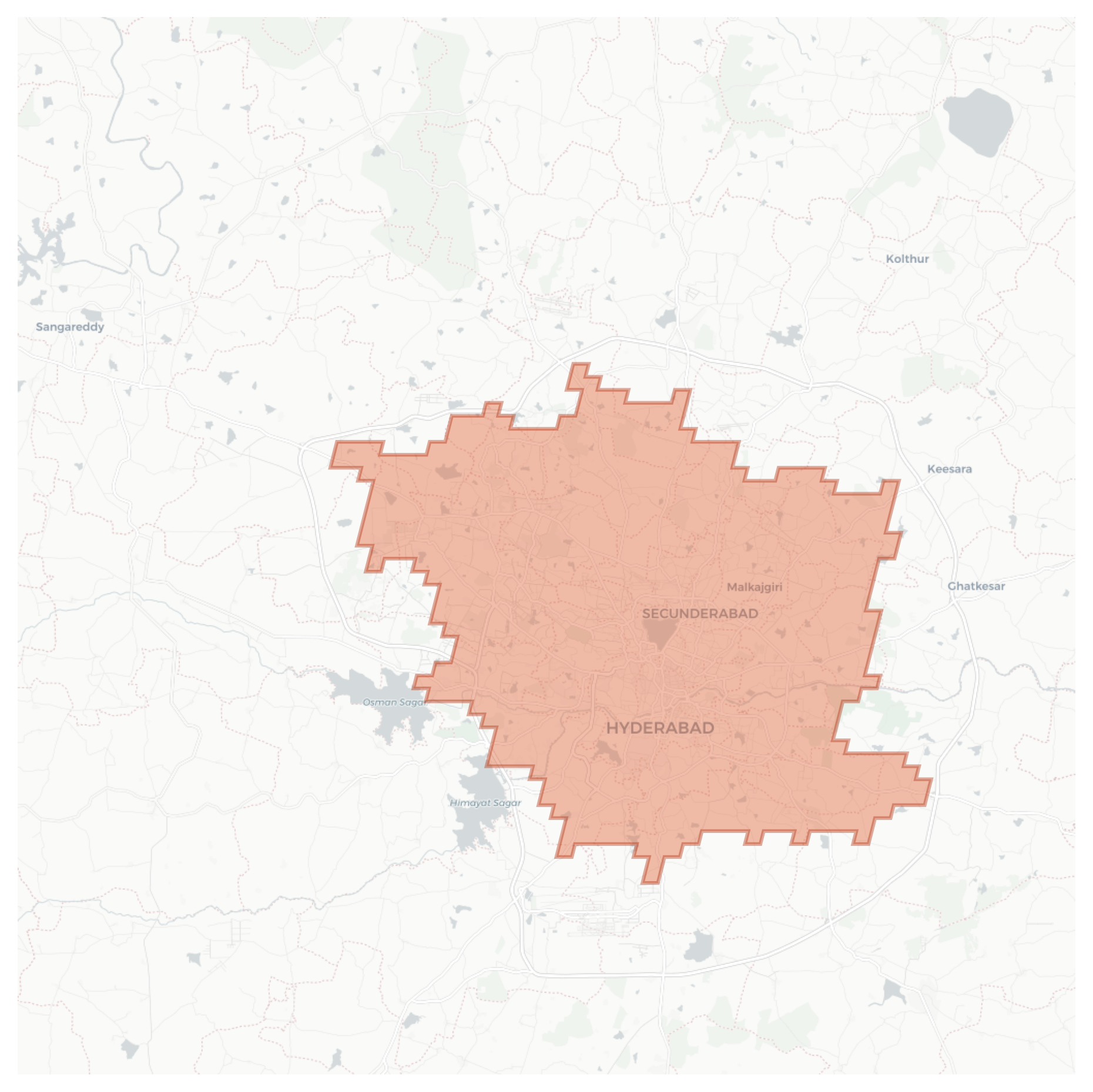 Hyderabad geographic map