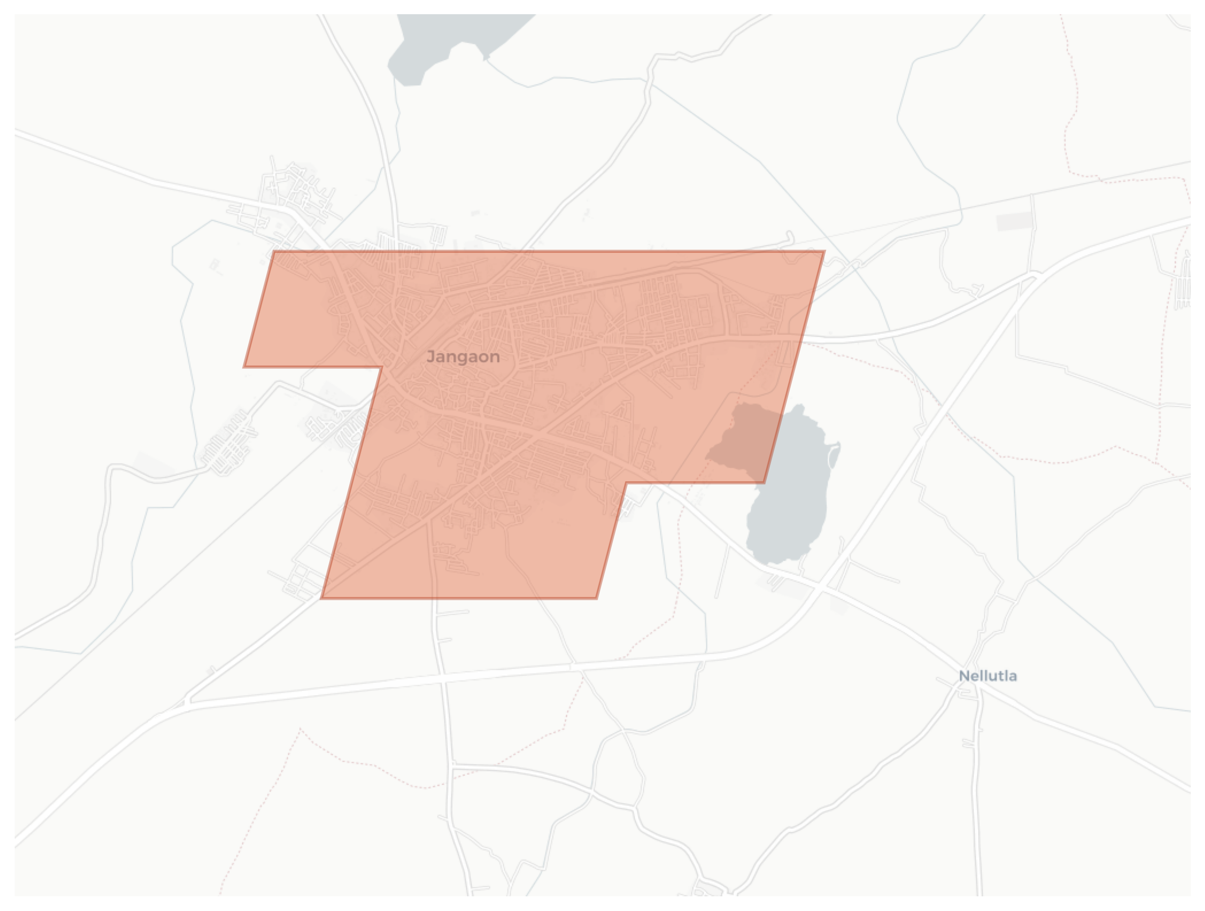 Jangaon geographic map