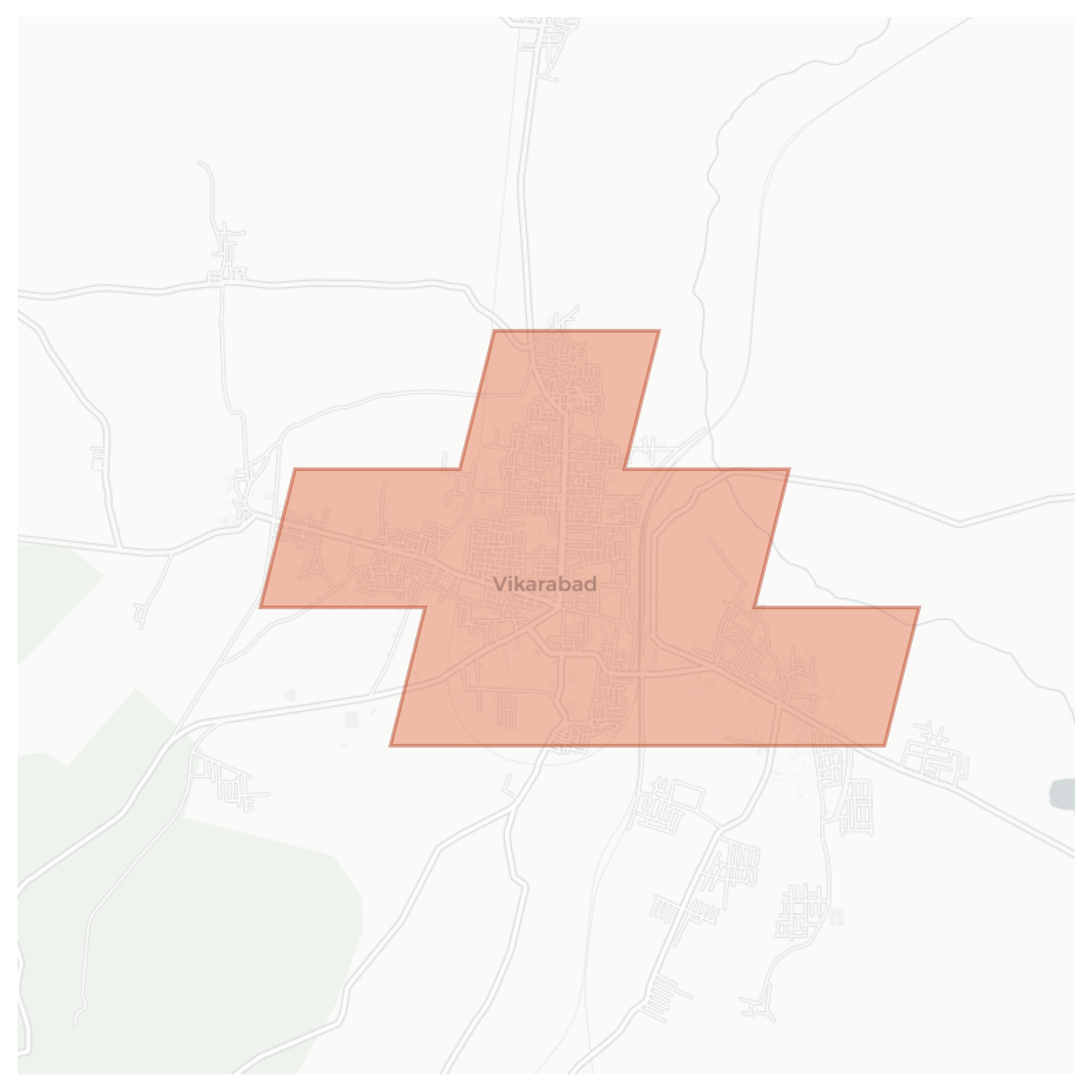 Vikarabad geographic map