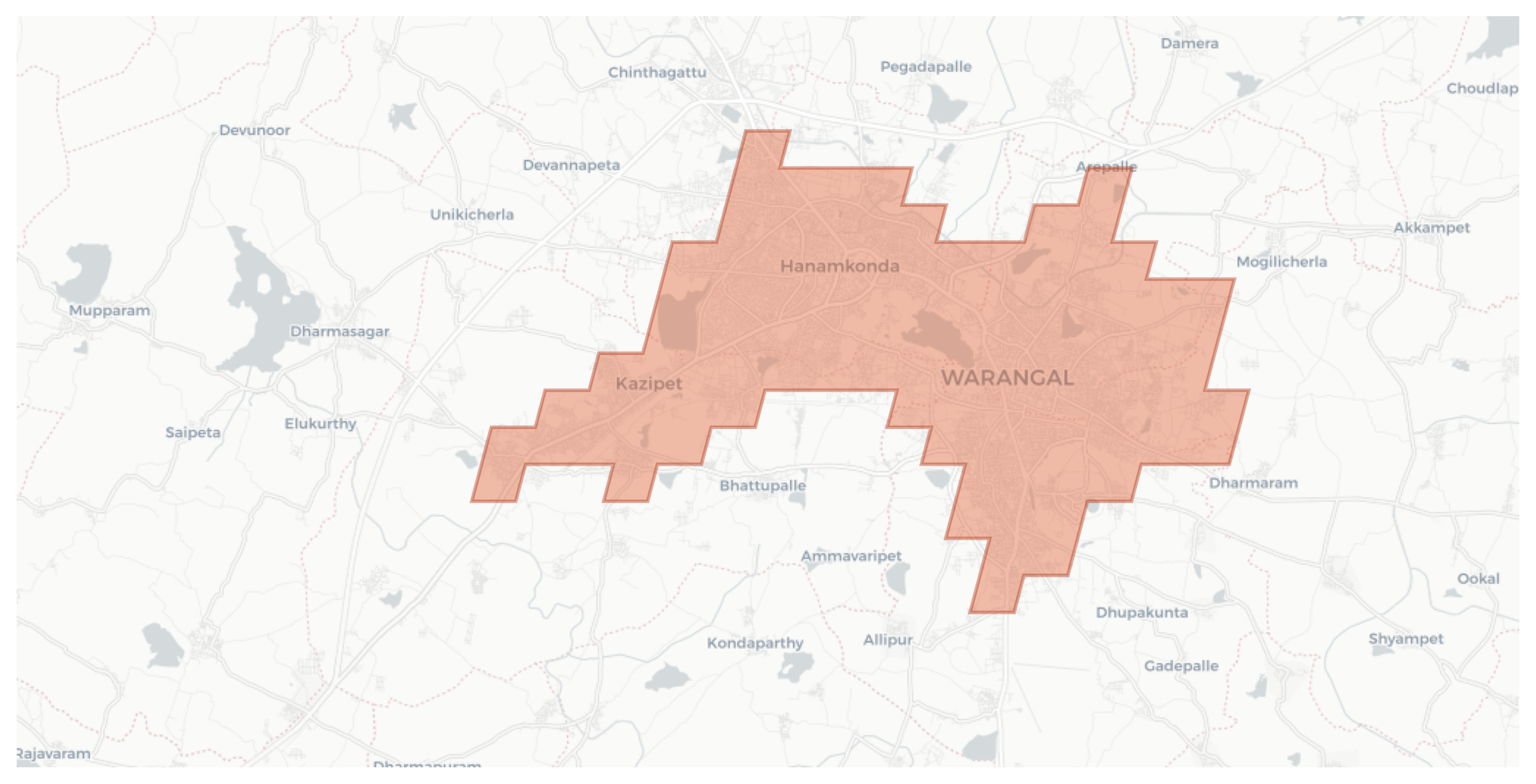 Warangal geographic map