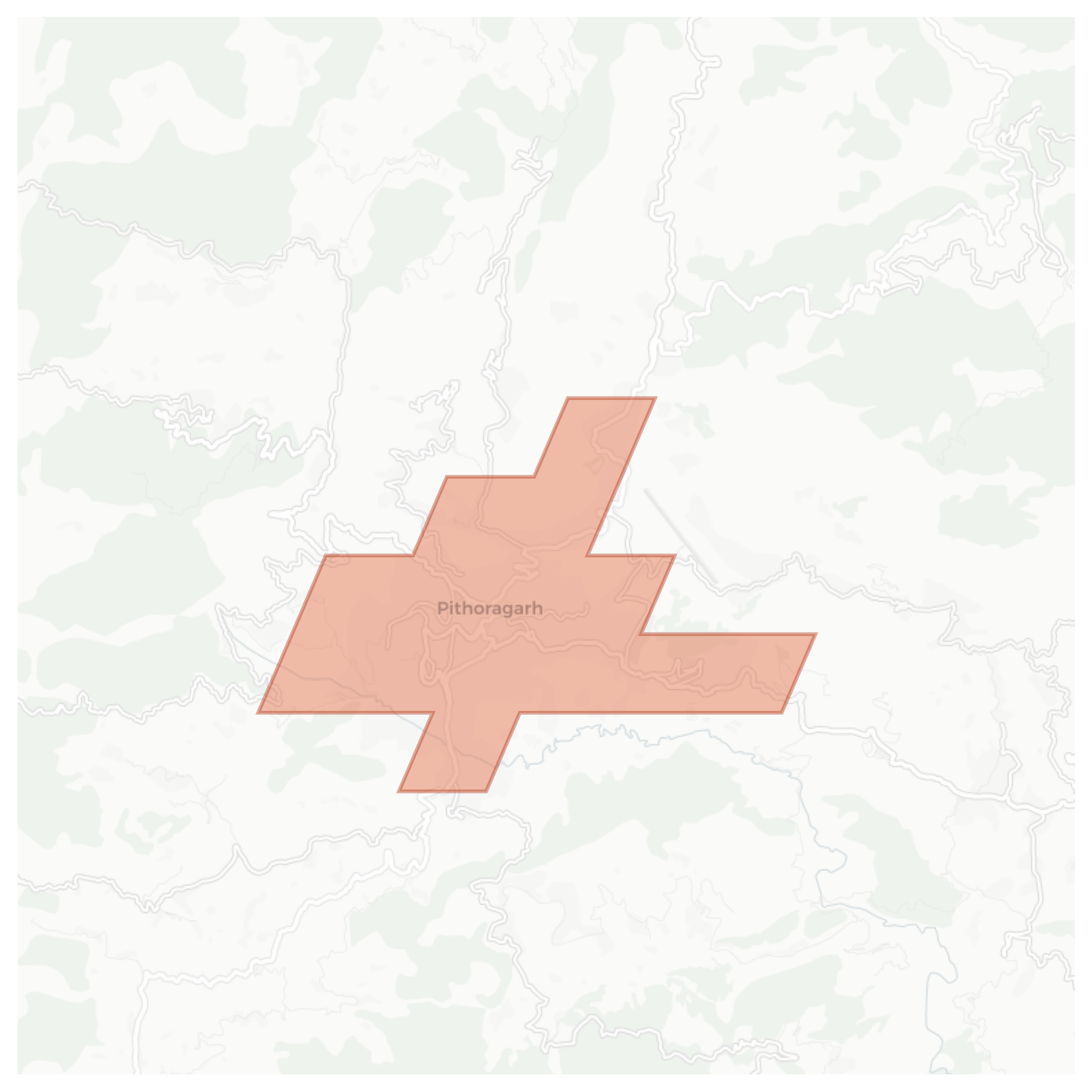 Pithoragarh geographic map