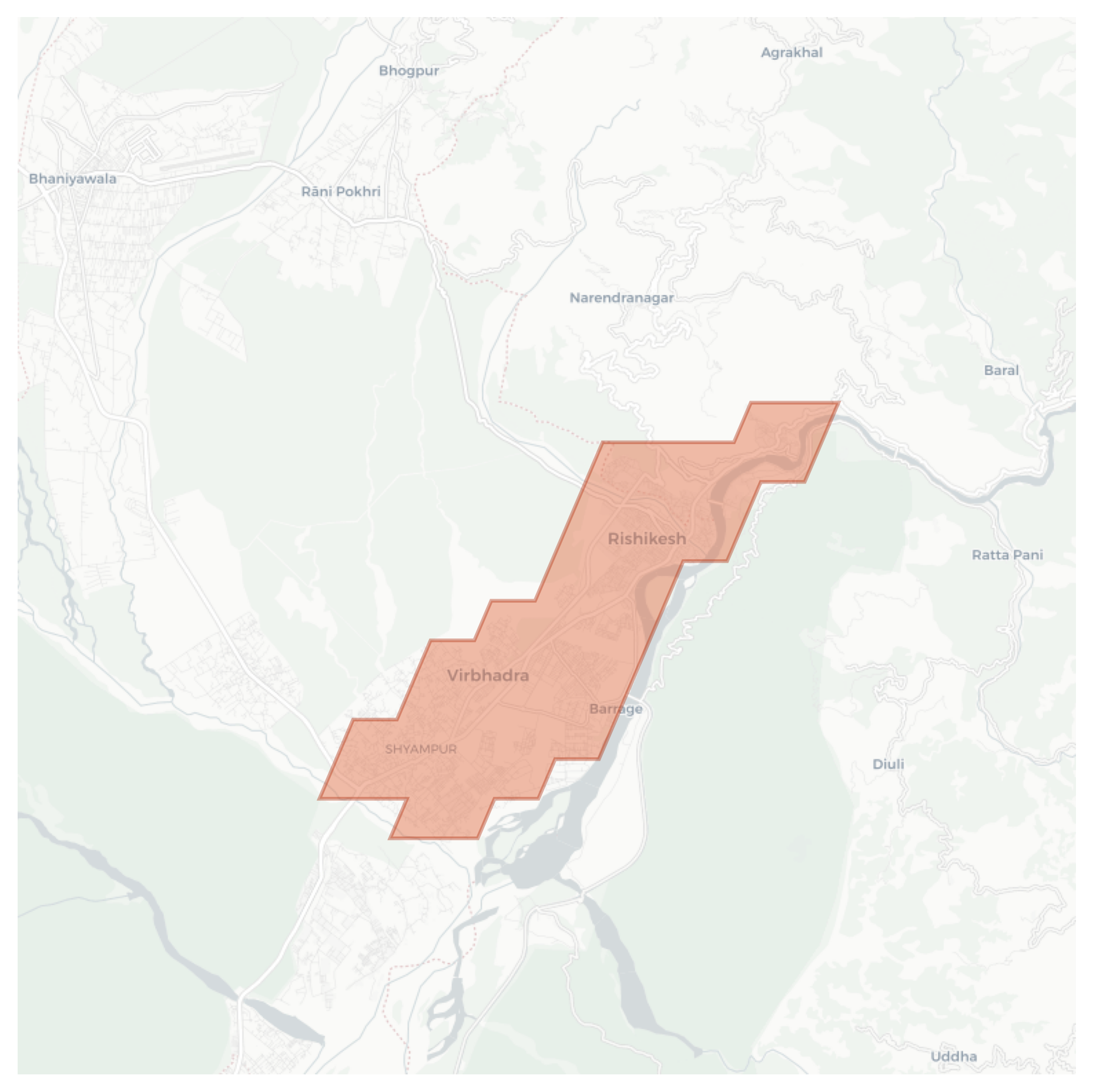 Rishikesh geographic map