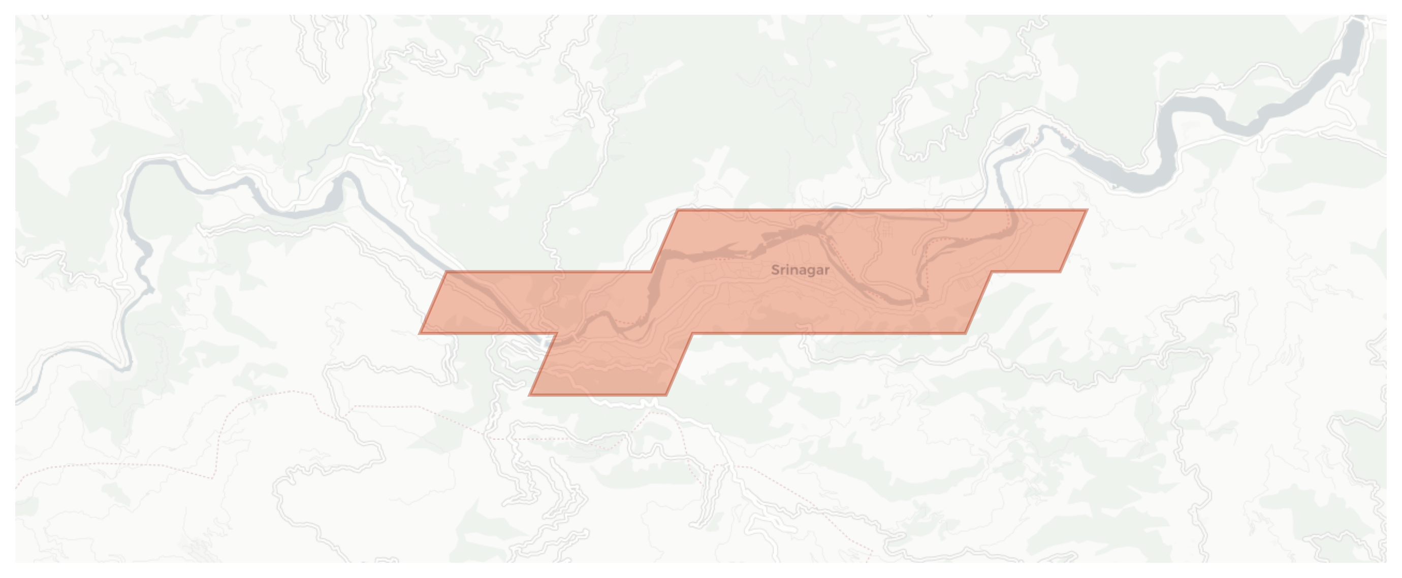 Srinagar geographic map