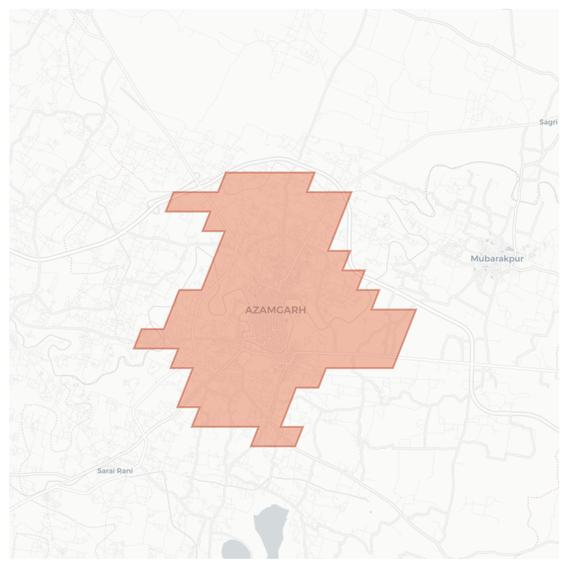 Azamgarh geographic map