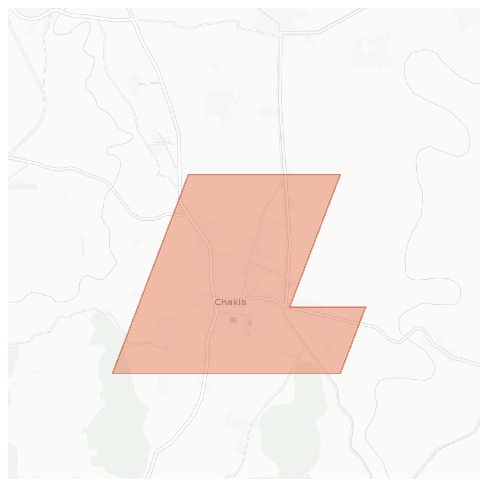 Chakia geographic map