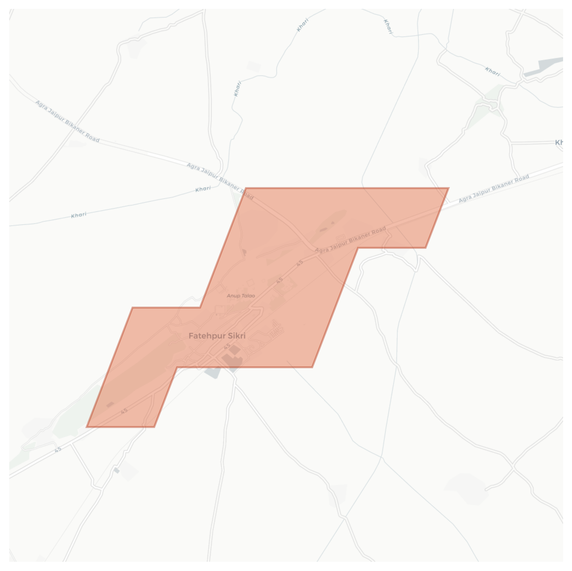 Fatehpur Sikri geographic map