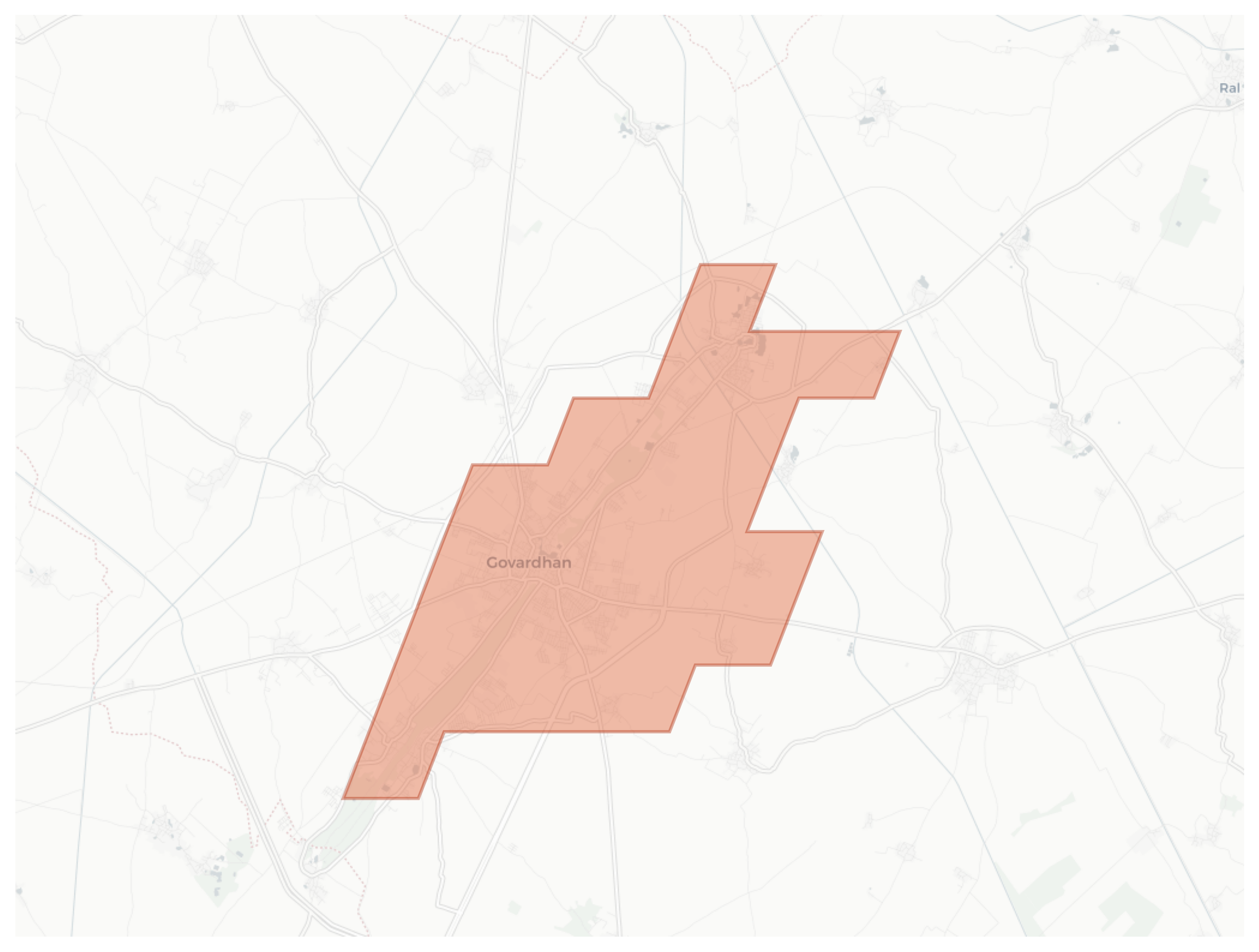 Govardhan geographic map