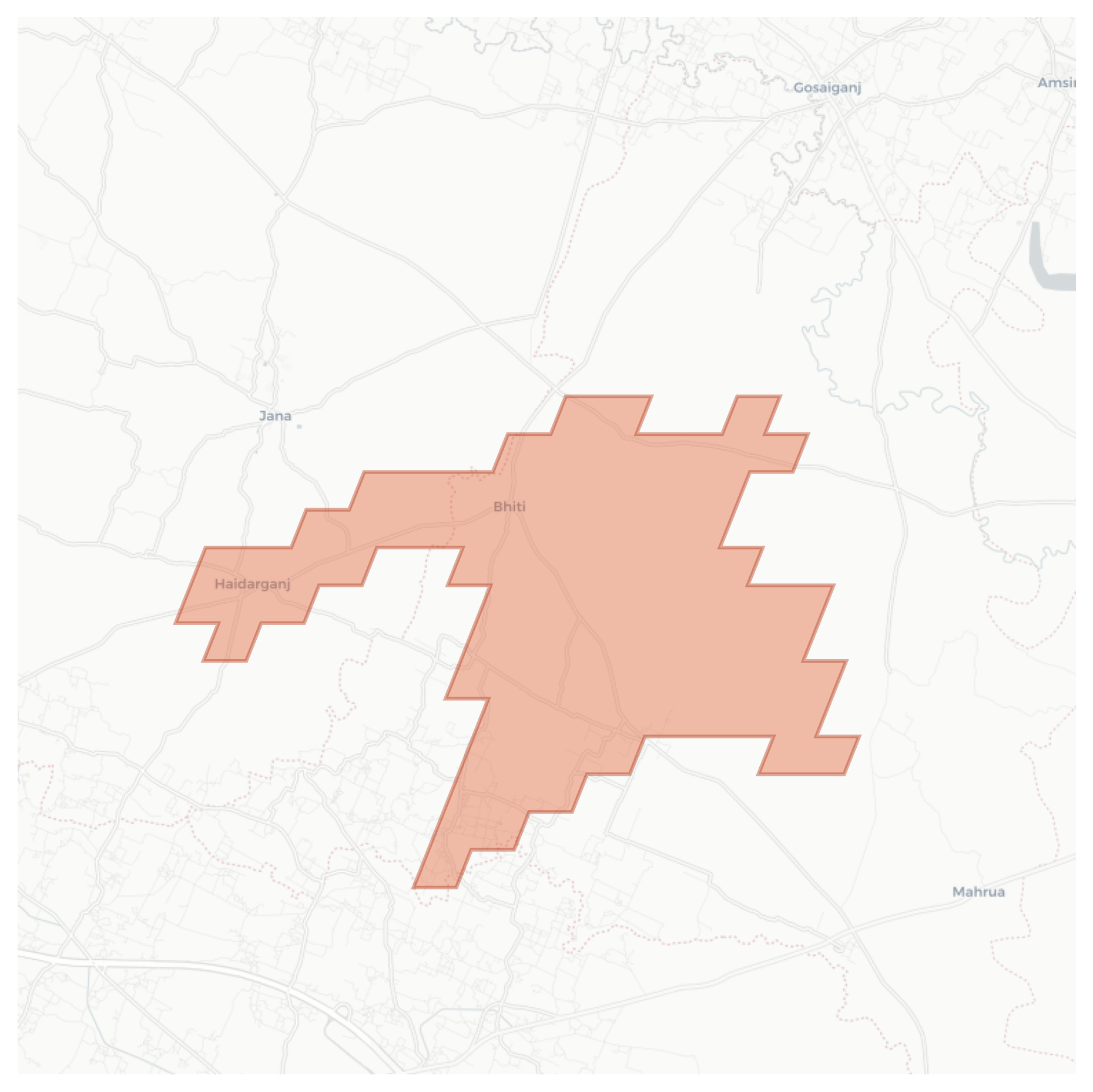 Haidarganj geographic map