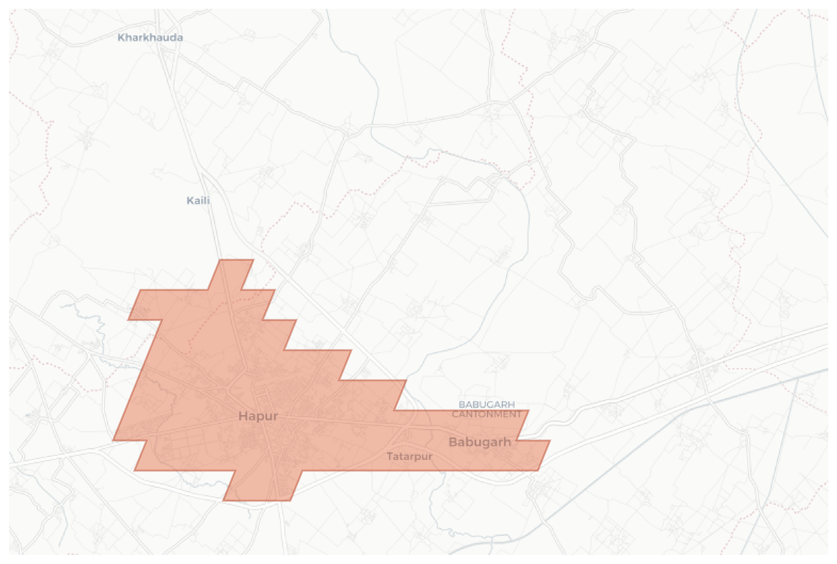 Hapur geographic map