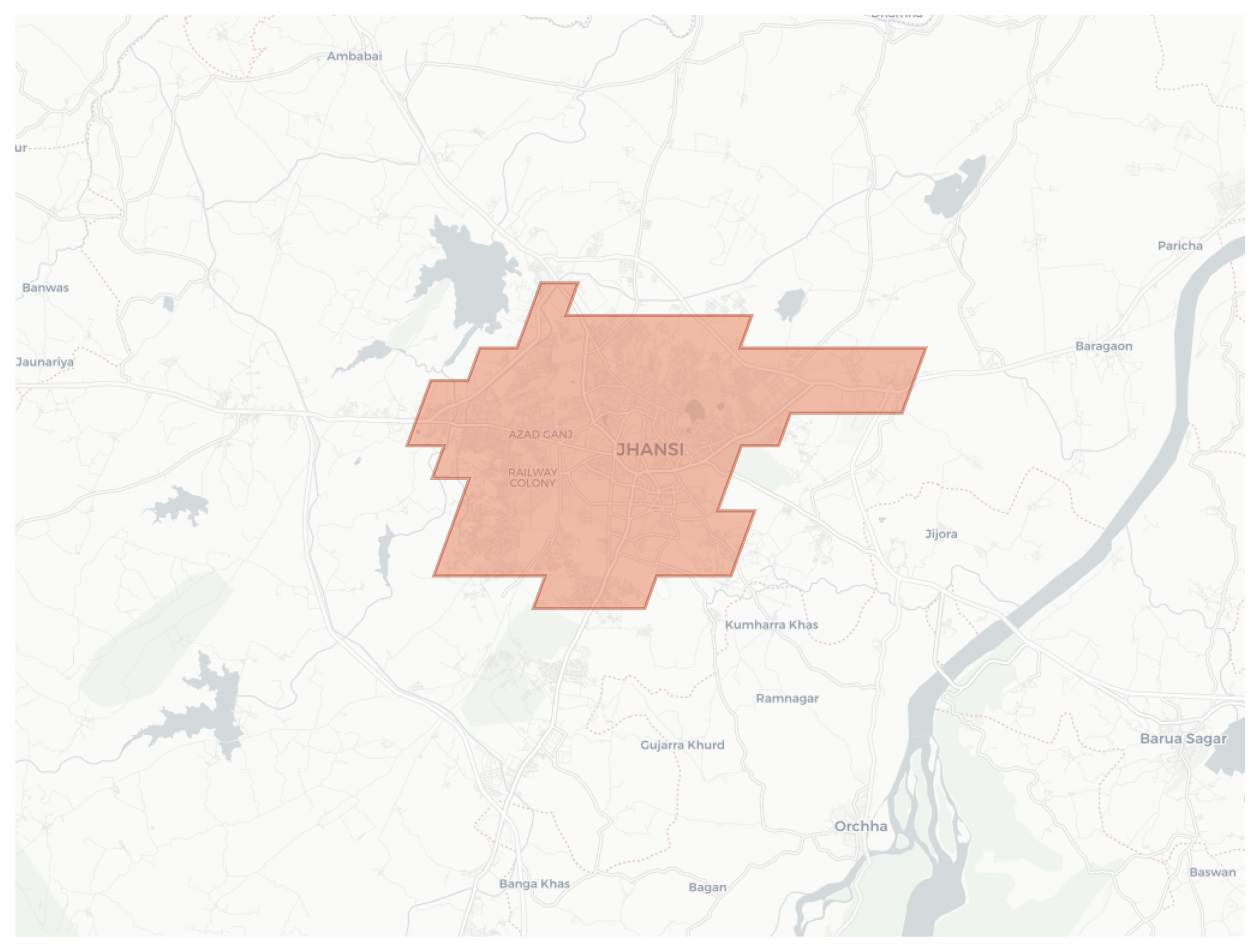Jhansi geographic map
