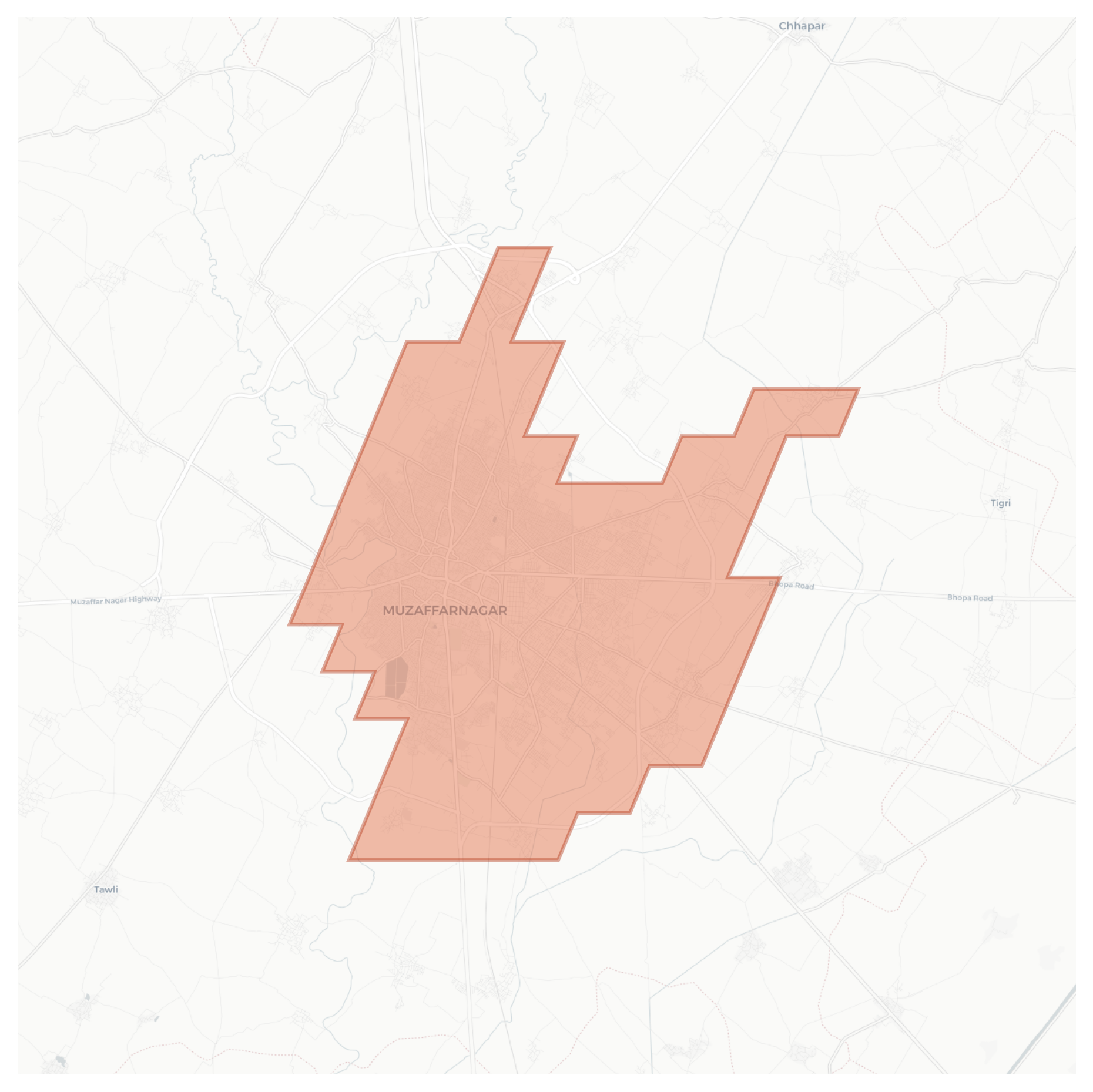 Muzaffarnagar geographic map