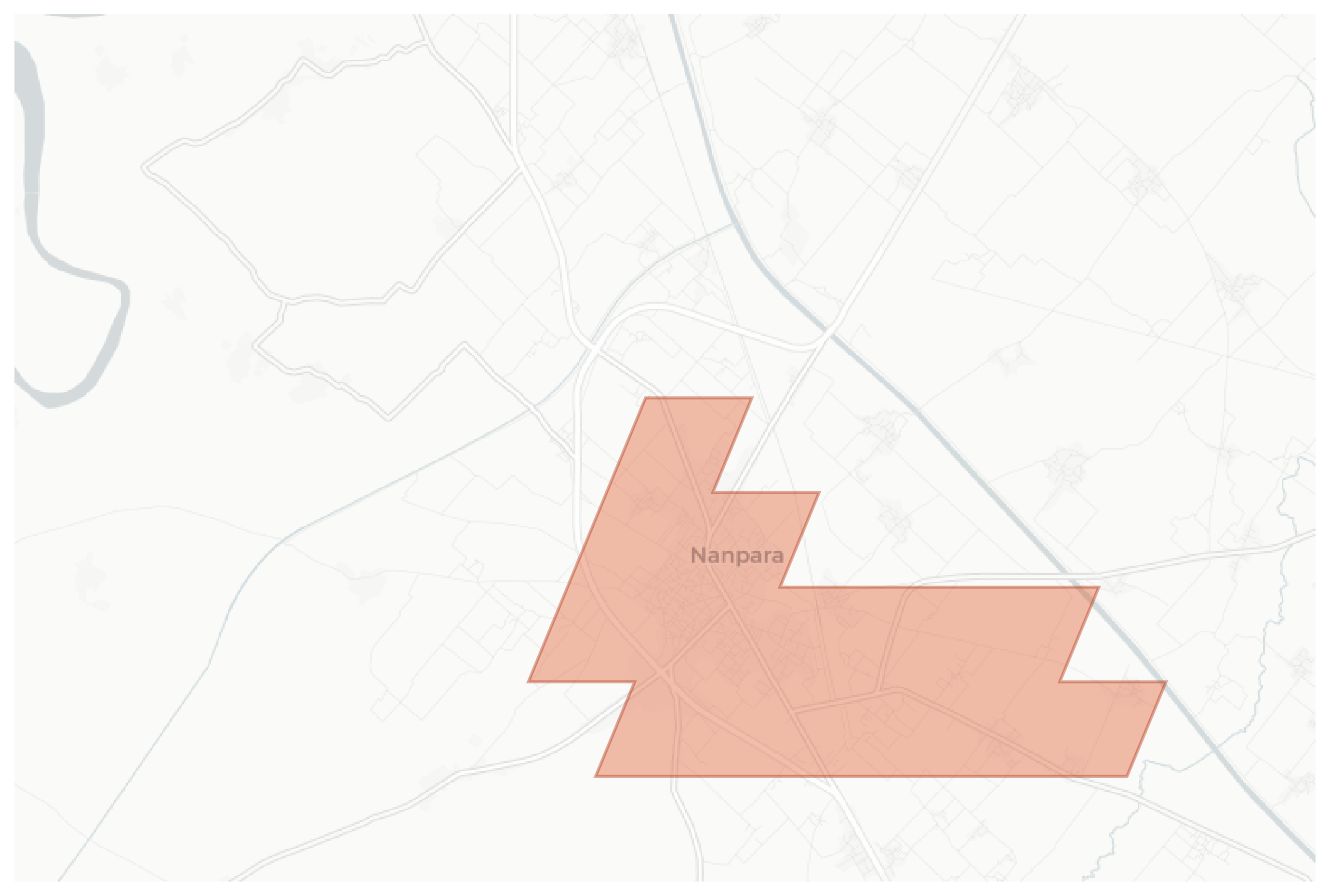 Nanpara geographic map