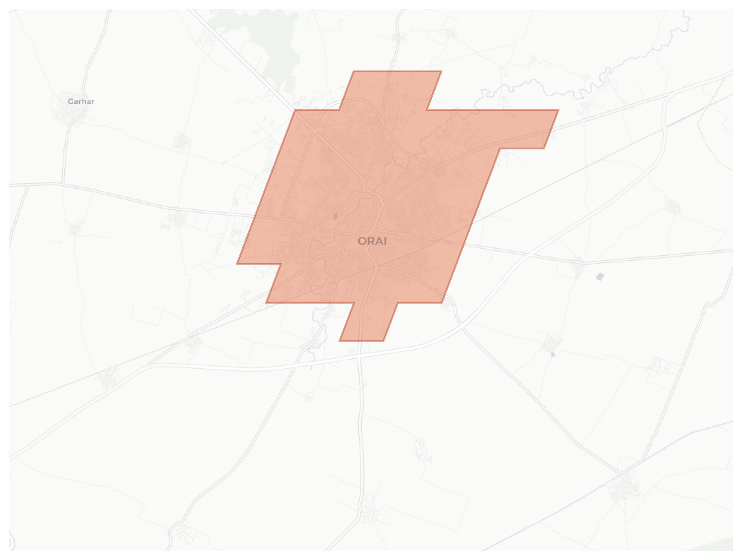 Orai geographic map