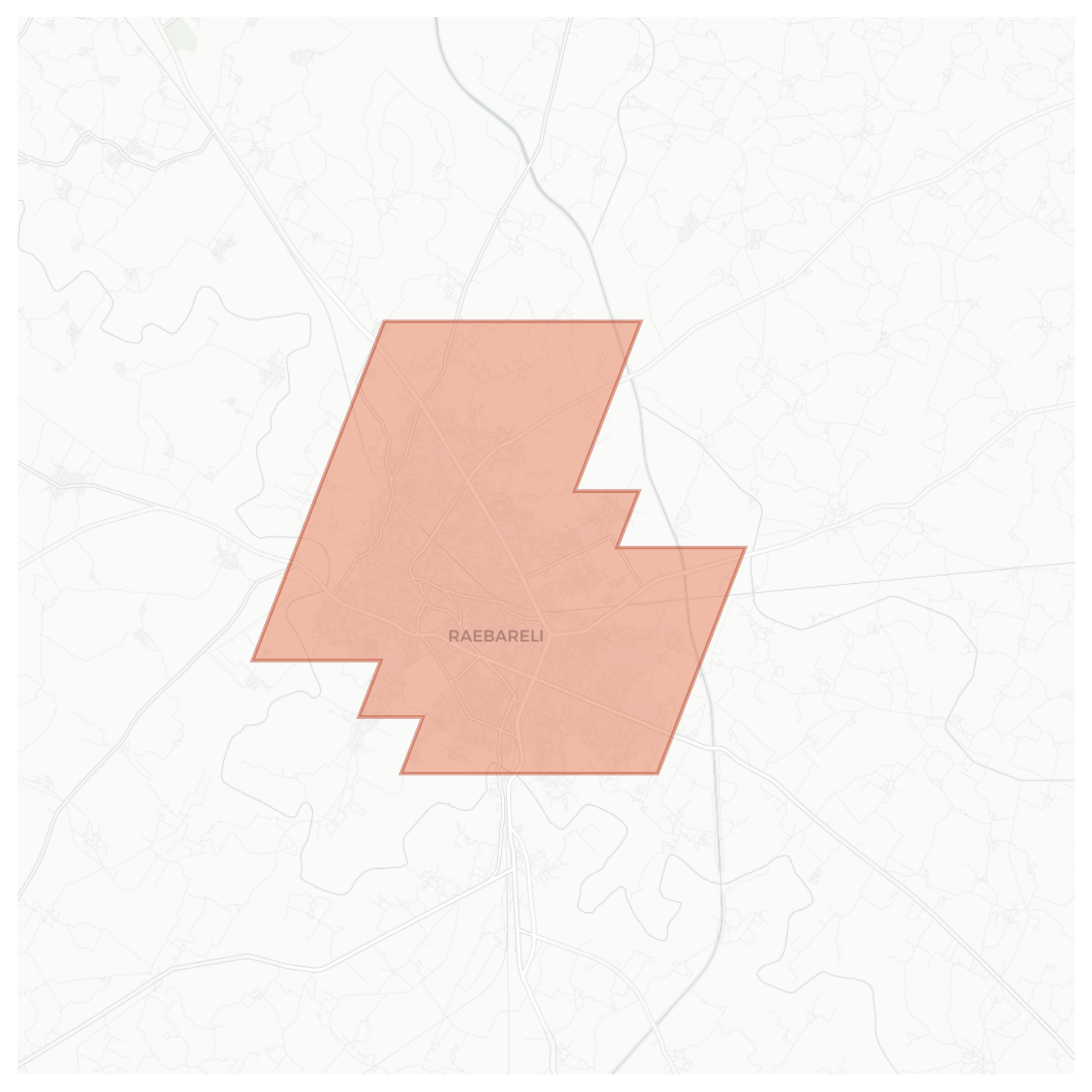 Raebareli geographic map