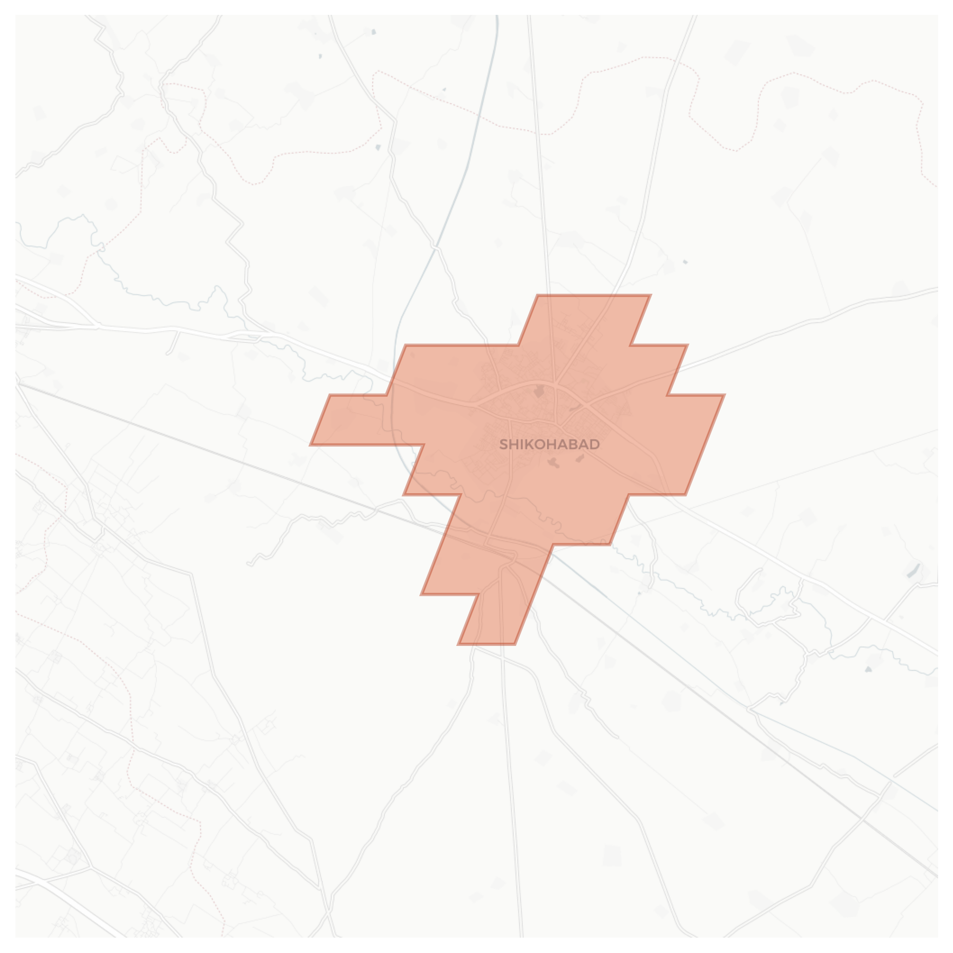 Shikohabad geographic map