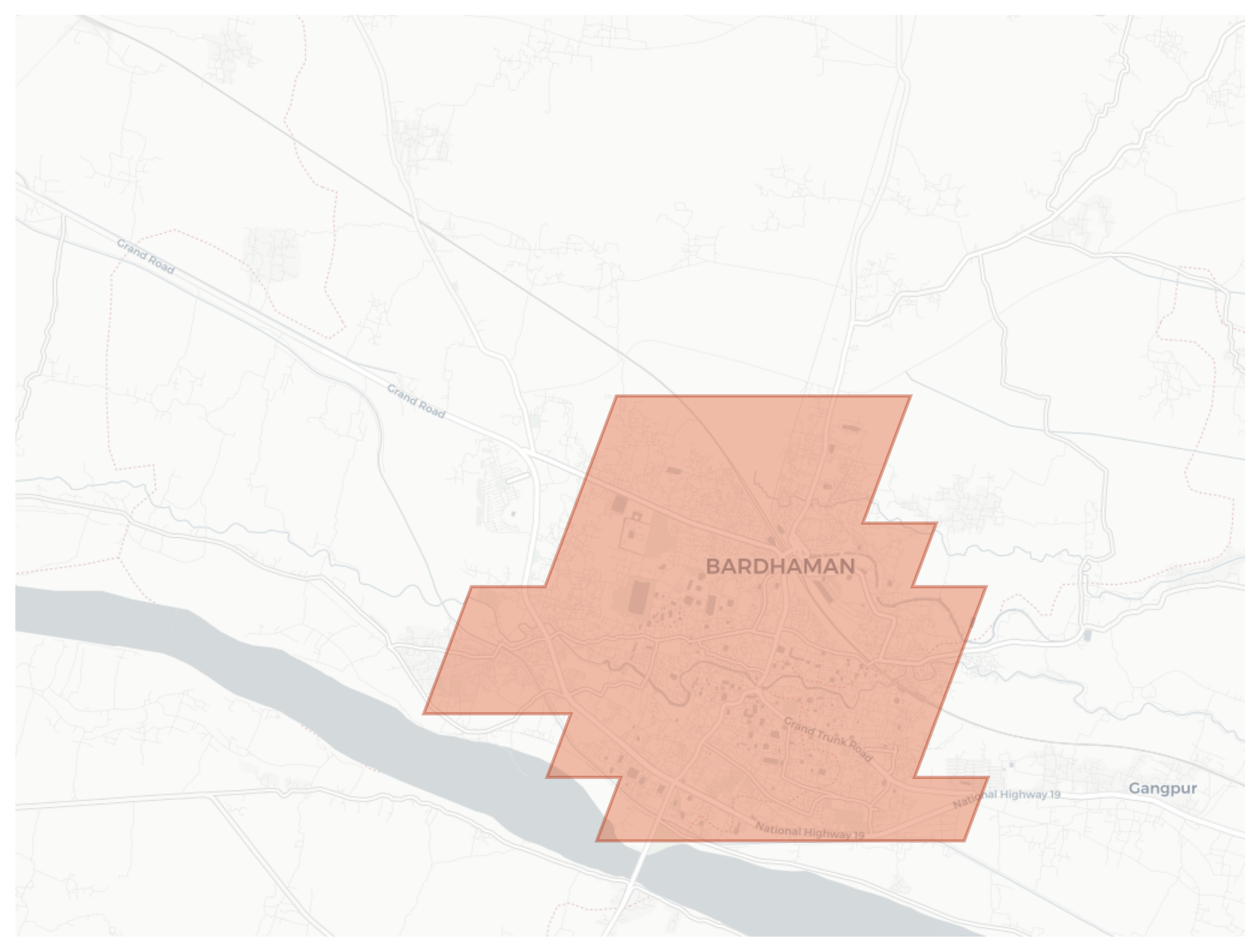 Bardhaman geographic map
