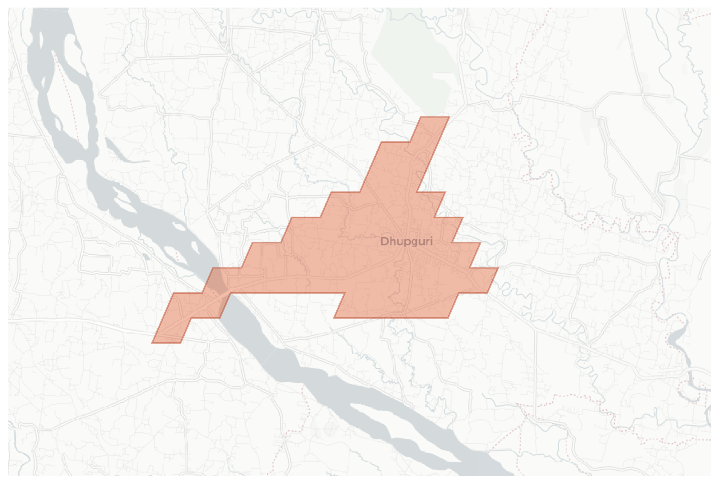 Dhupguri geographic map