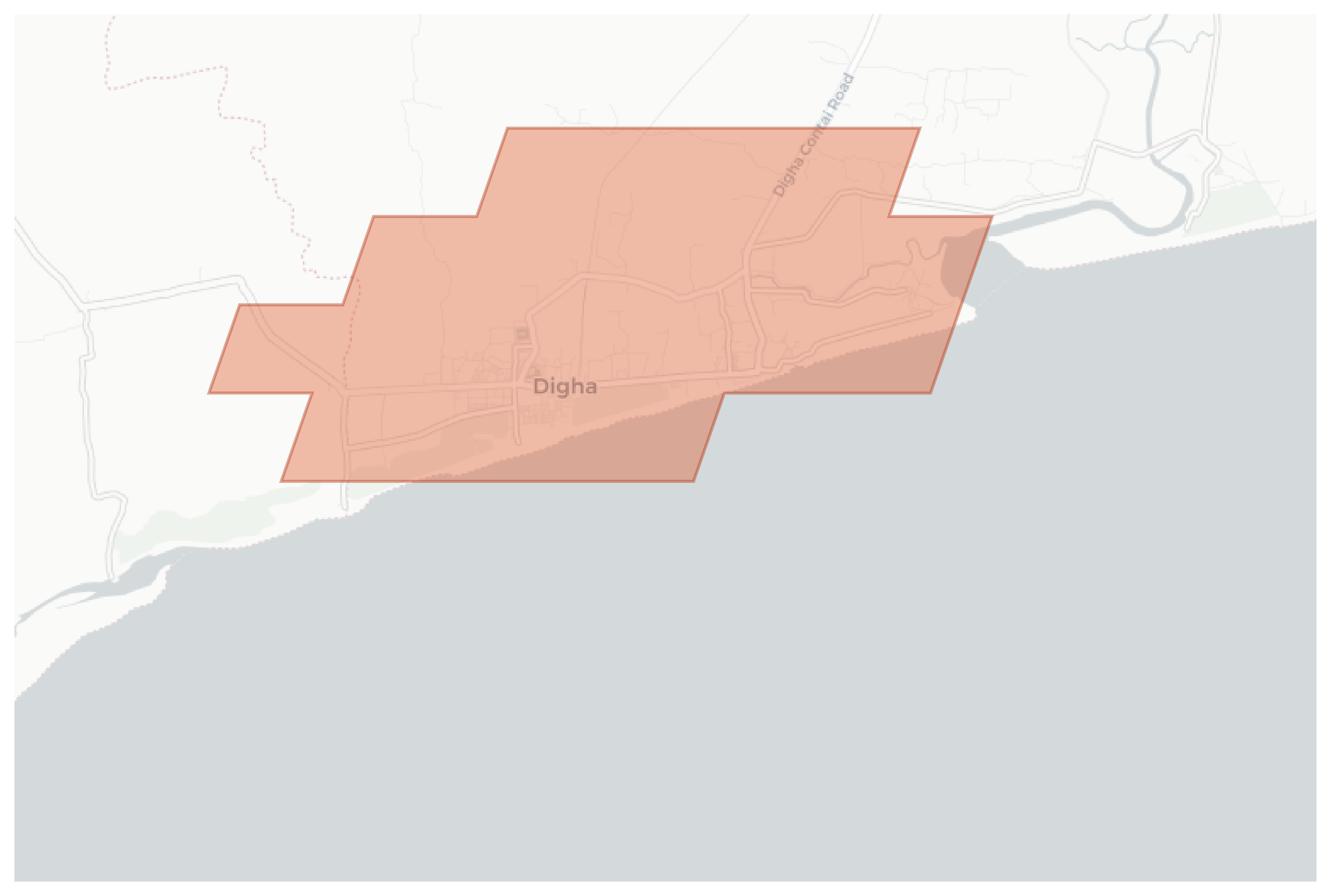 Digha geographic map