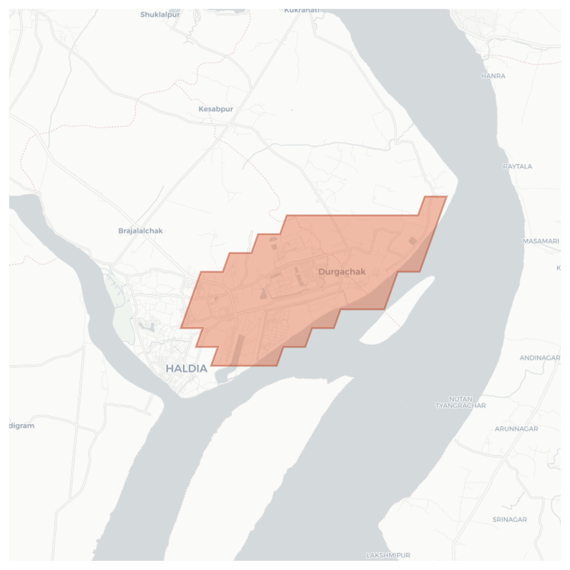 Durgachak geographic map