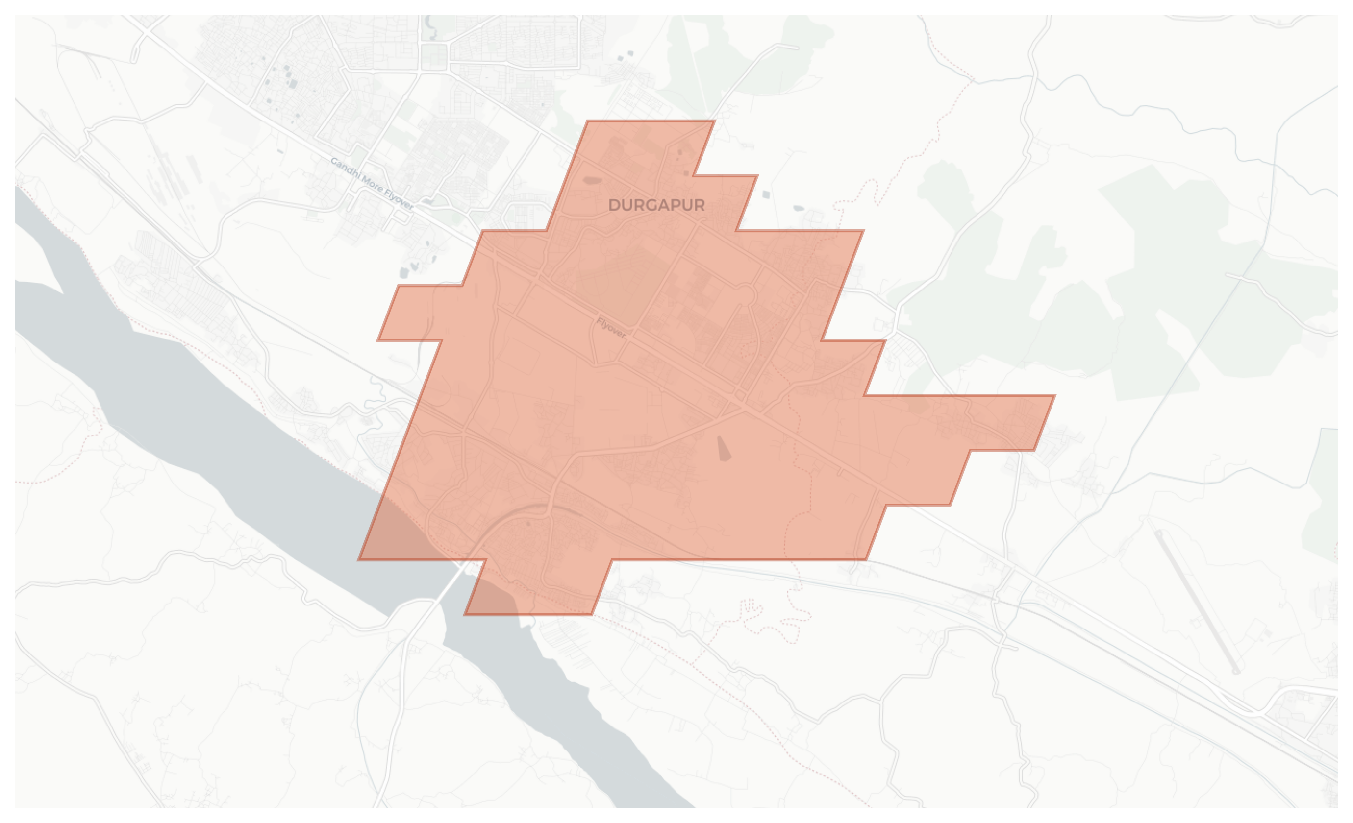 Durgapur geographic map