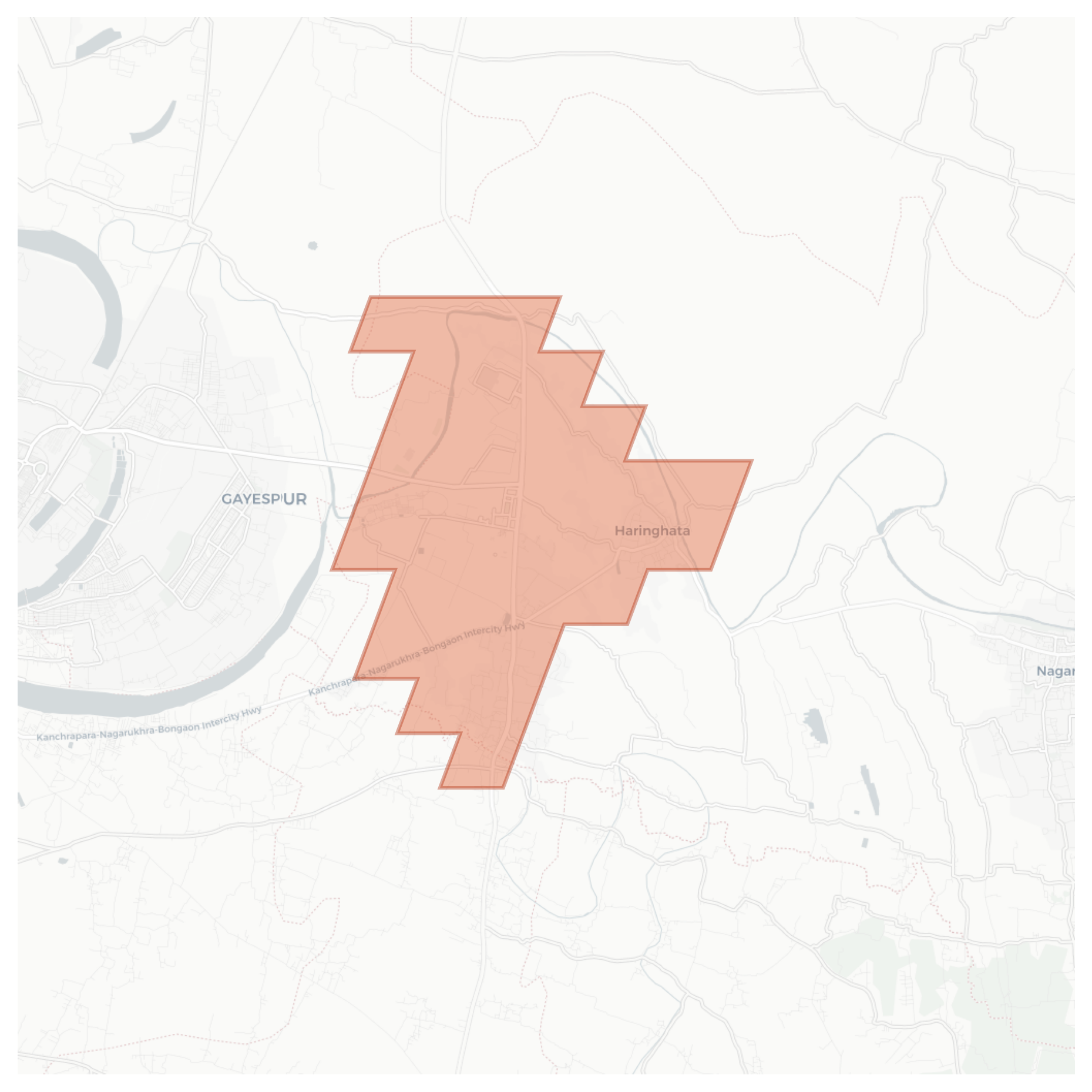 Haringhata geographic map