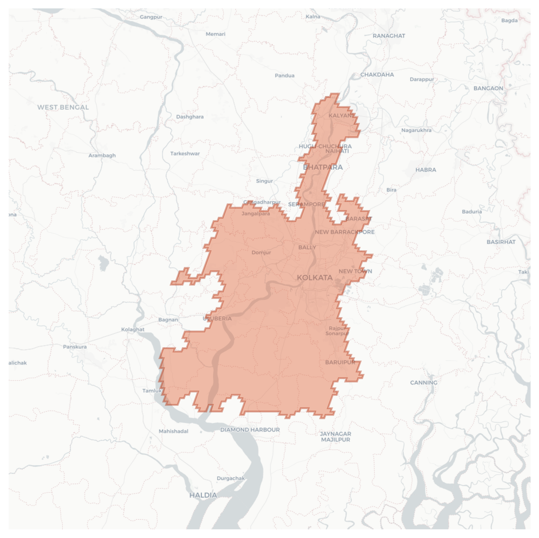 Kolkata geographic map