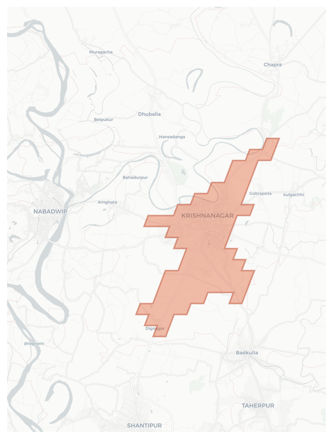 Krishnanagar geographic map