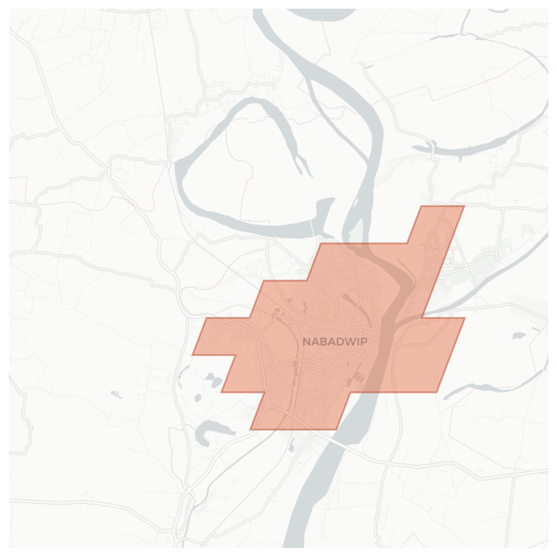 Nabadwip geographic map